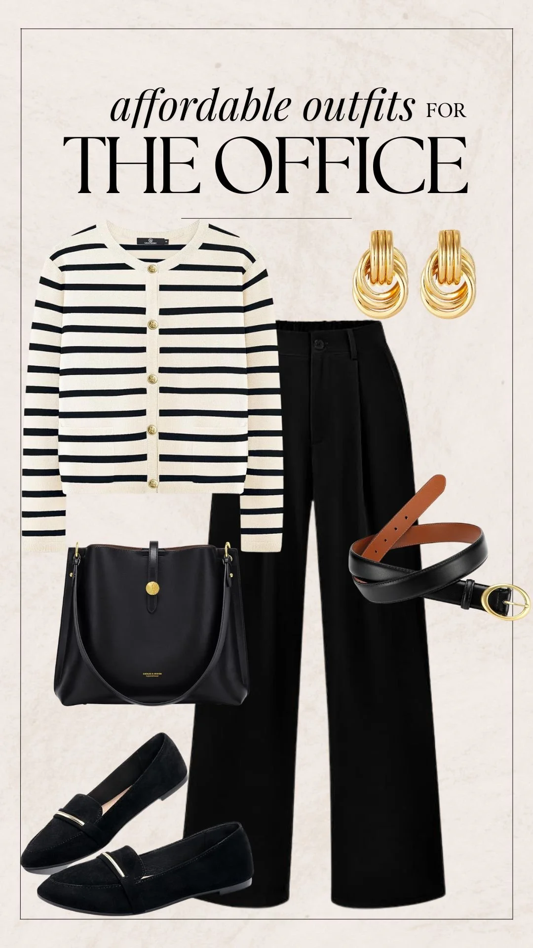 Business Casual Outfit Ideas - Striped Cardigan Sweater
