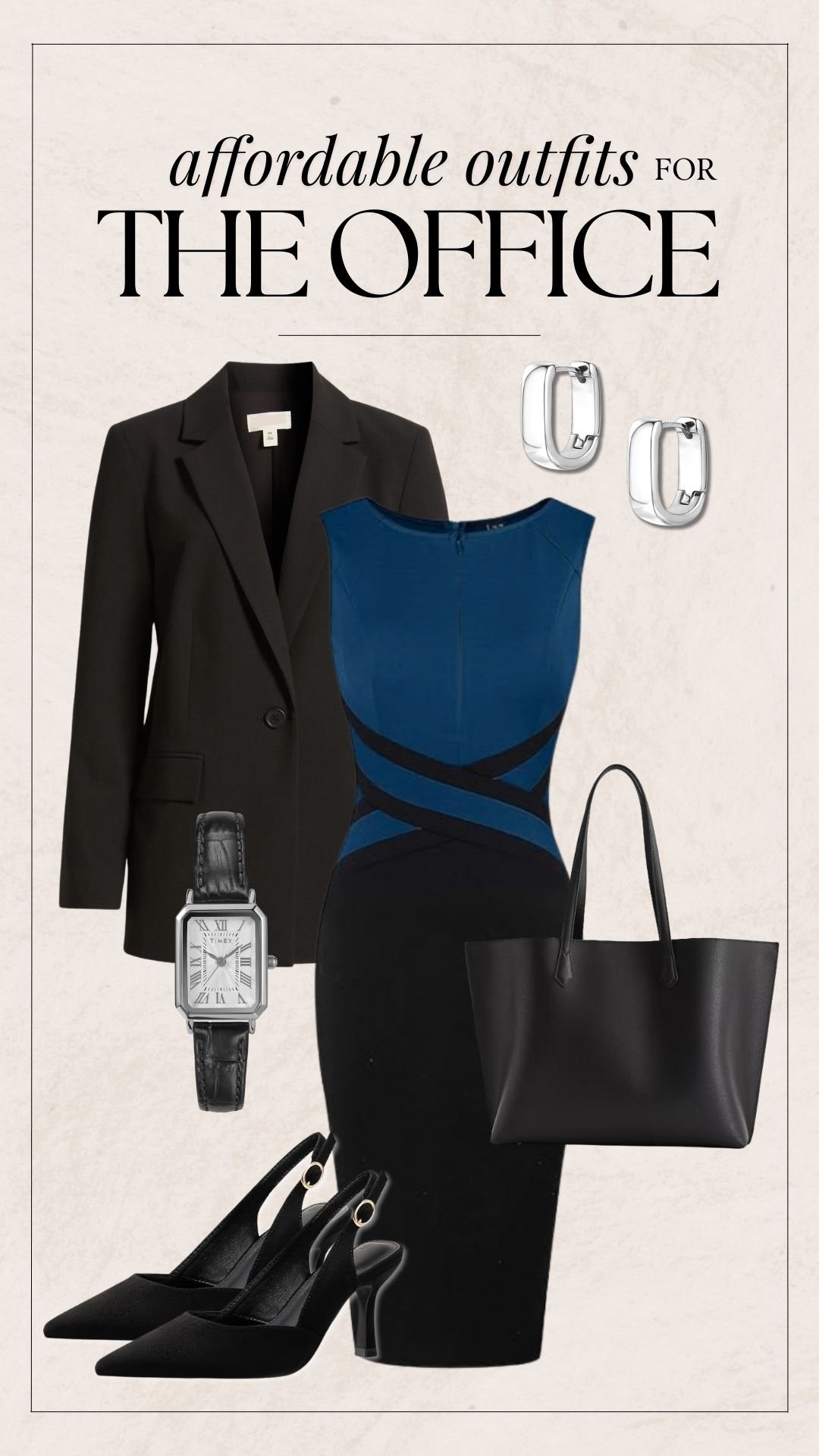 Business Casual Outit Ideas - Bodycon Dress + Blazer