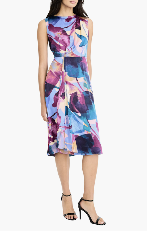 Summer Wedding Guest Dresses - Maggy London Floral Chiffon Sheath Dress