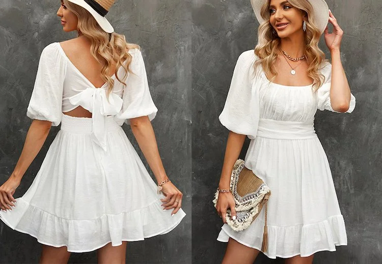 Best Spring Dresses On Amazon - Off The Shoulder Babydoll Dress