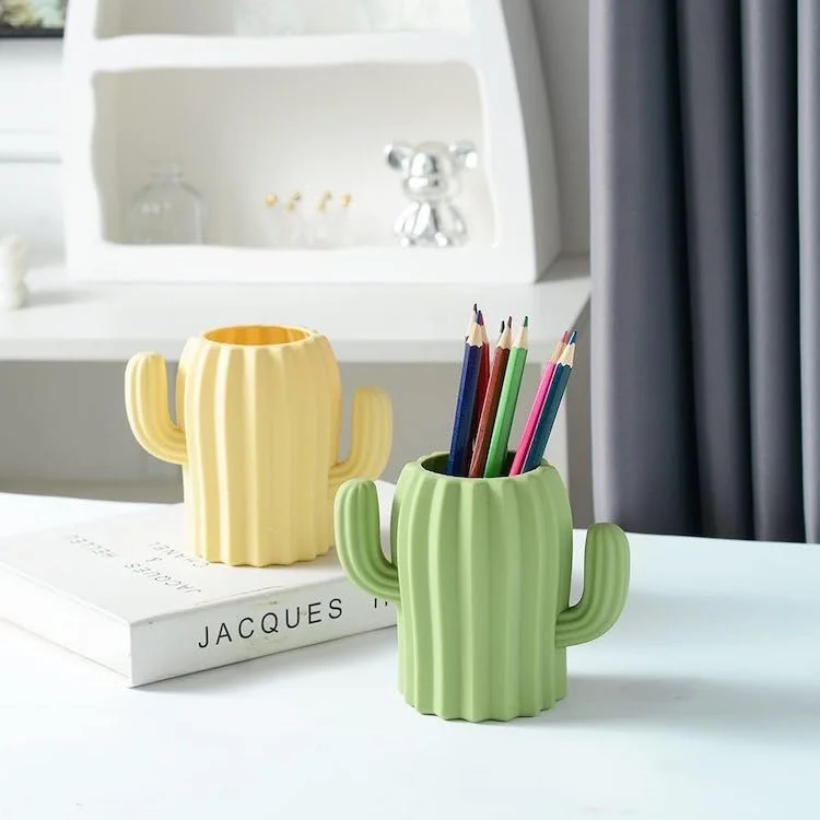 Best Aesthetic School Supplies - Cactus Pencil Holders