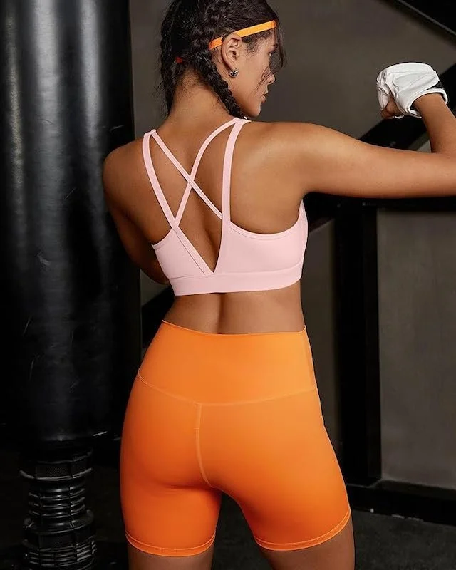 Best Workout Clothes On Amazon - Running Girl High Impact Strappy Sports Bra