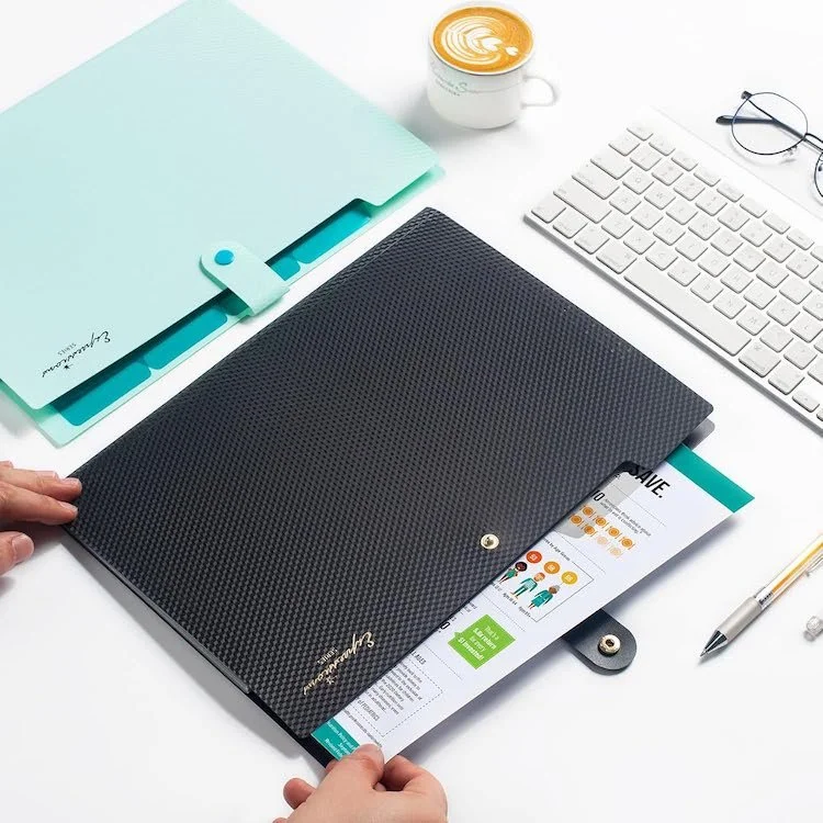 Best Aesthetic School Supplies - 5 Pocket Folder with Labels