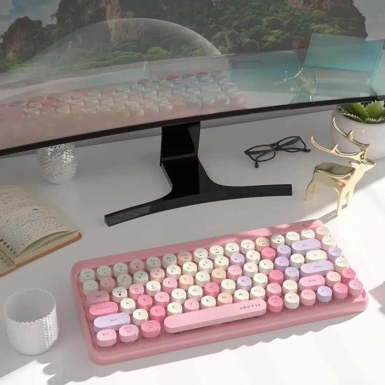 Best Aesthetic School Supplies - Colorful Wireless Keyboard