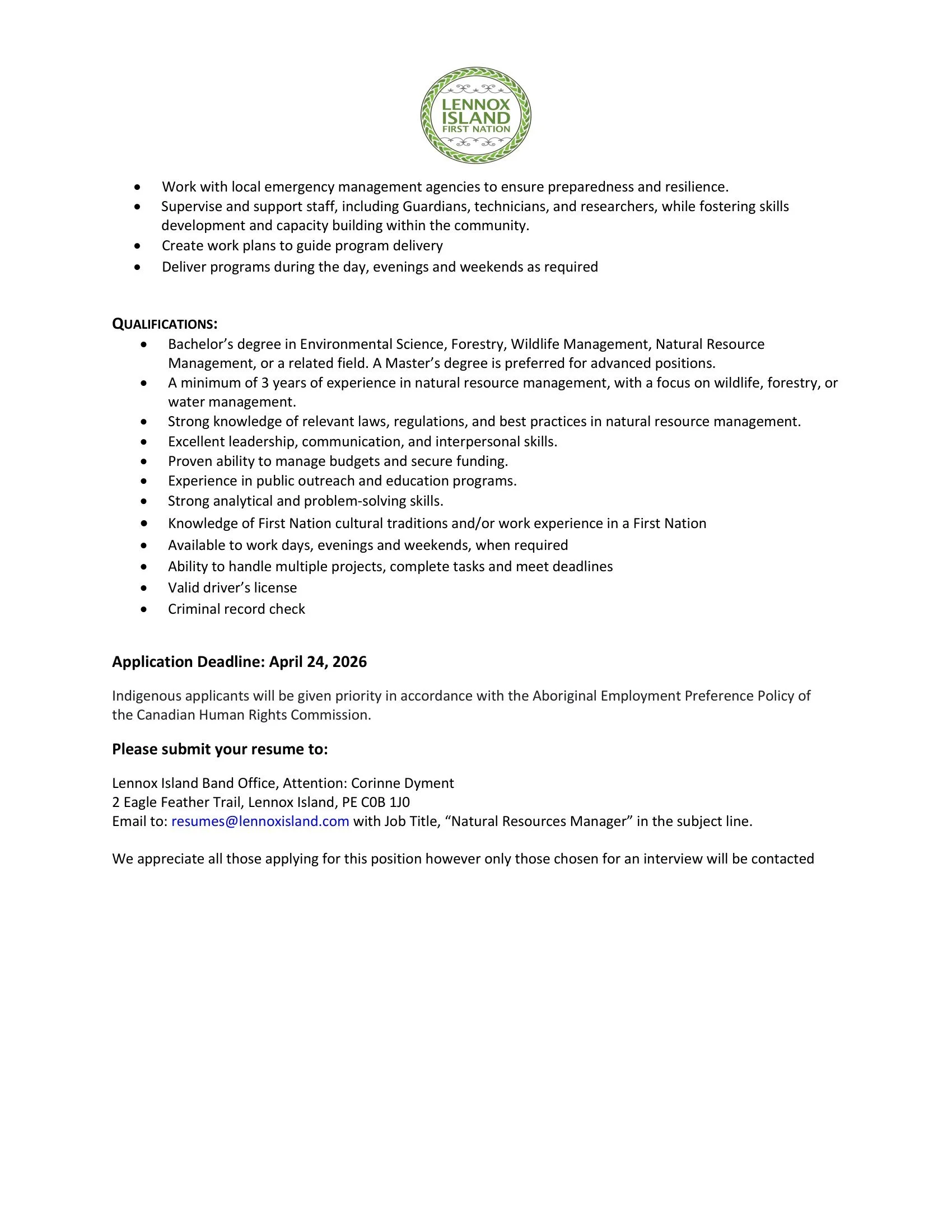 Job Ad- Natural Resources Manager 2026 draft-2.jpg