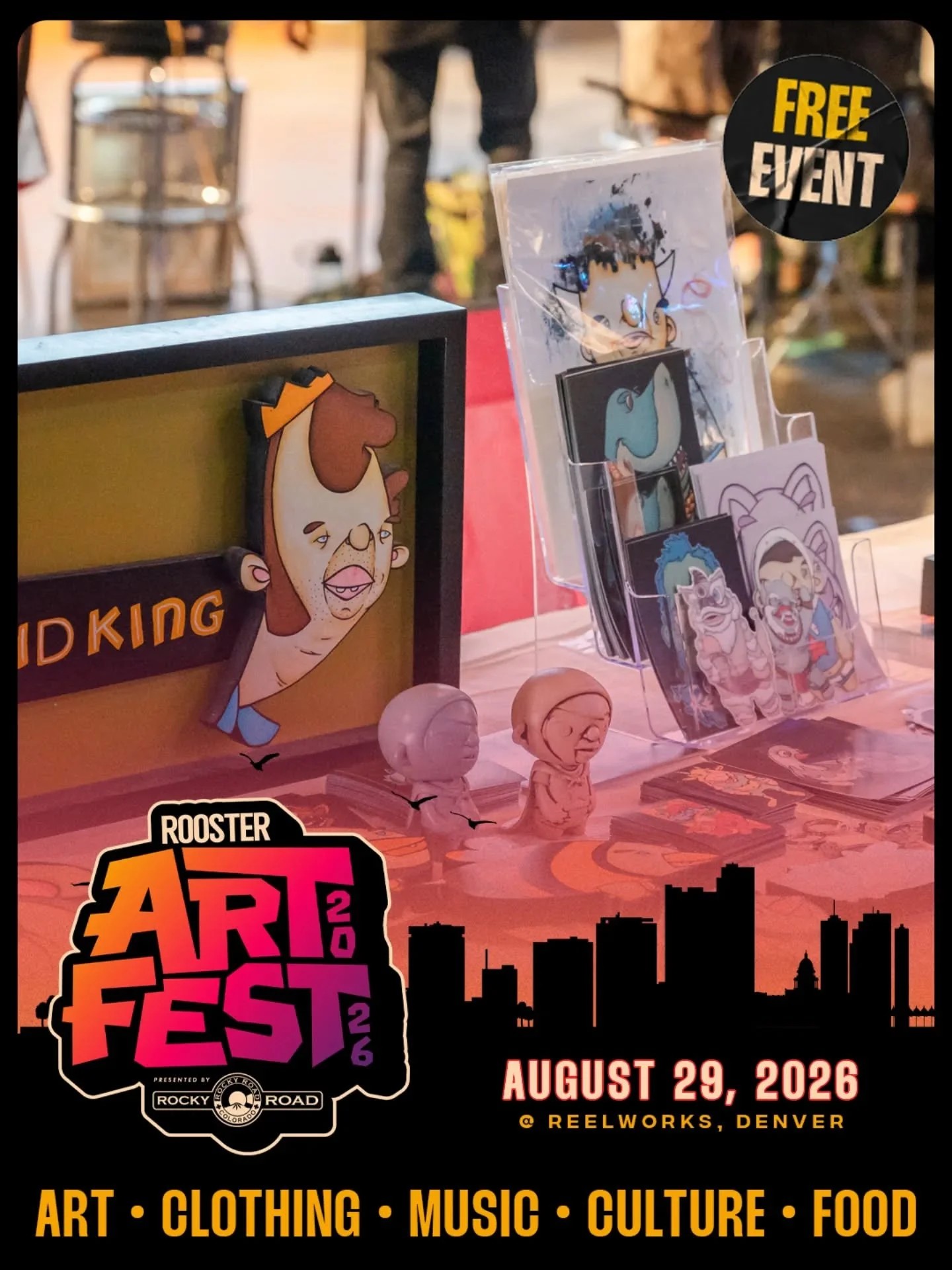 For anyone whose home decor style is &ldquo;strange little treasures with excellent energy.&rdquo; 🎨👀

#RoosterArtFest2026 #denverevents #denverart