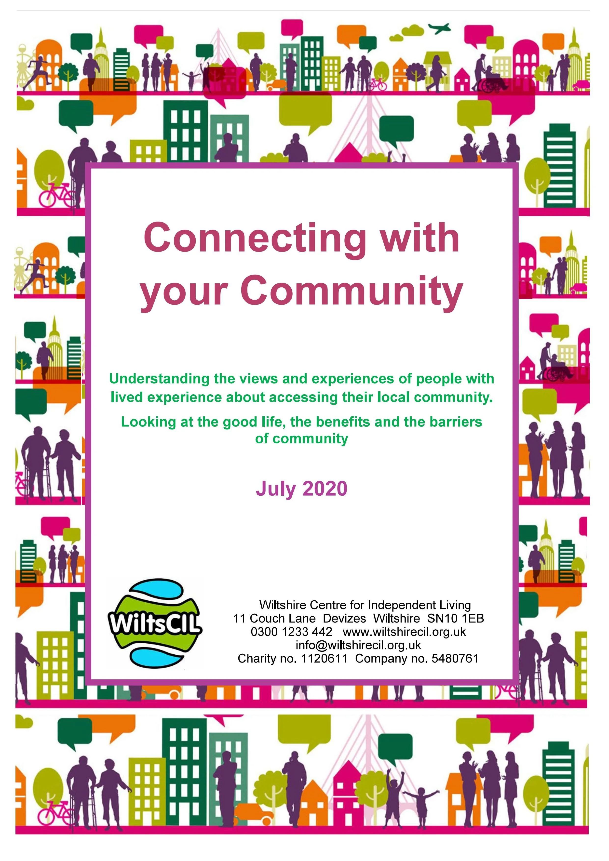 Front cover of the Connecting with your Community report