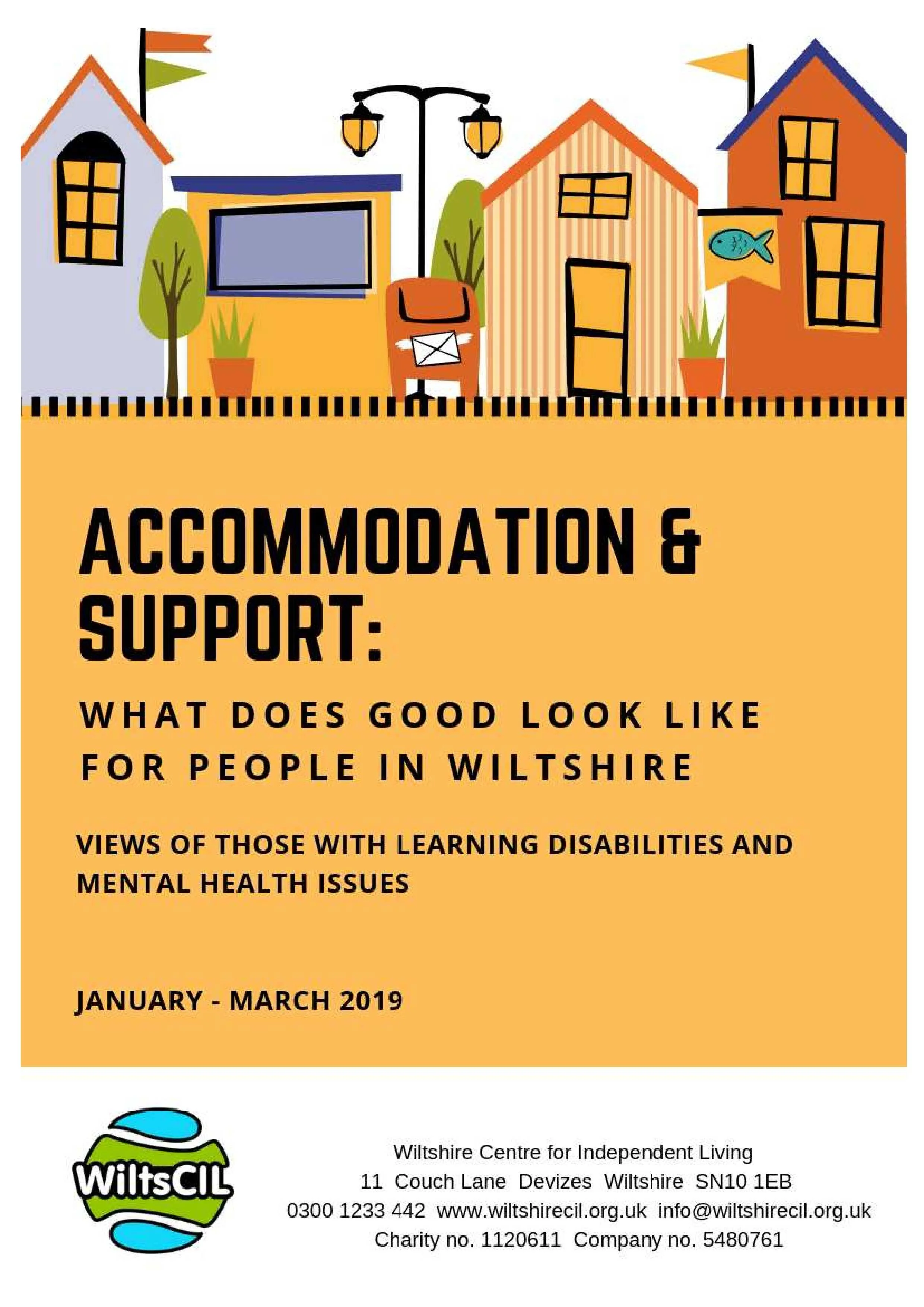 Front cover of the accommodation and support report.