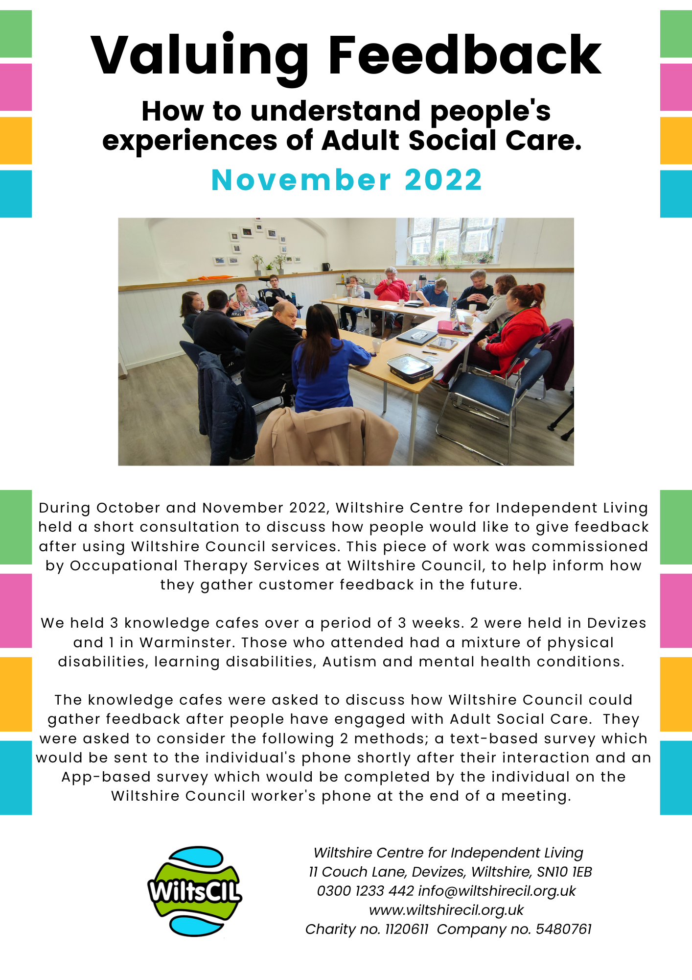 front page of valuing feedback report