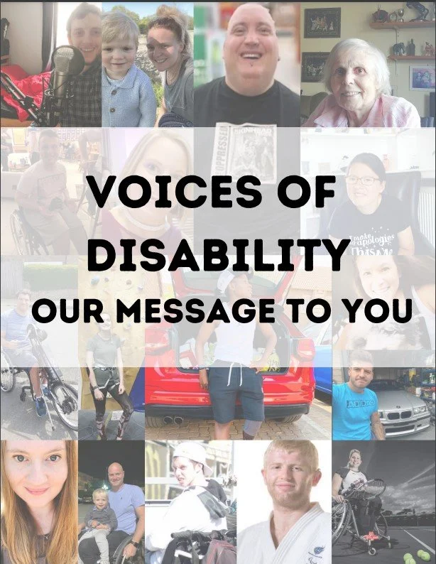 Front cover of the voices of disability report