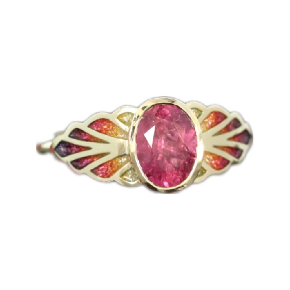 The Nerissa Ring in Pink Sapphire