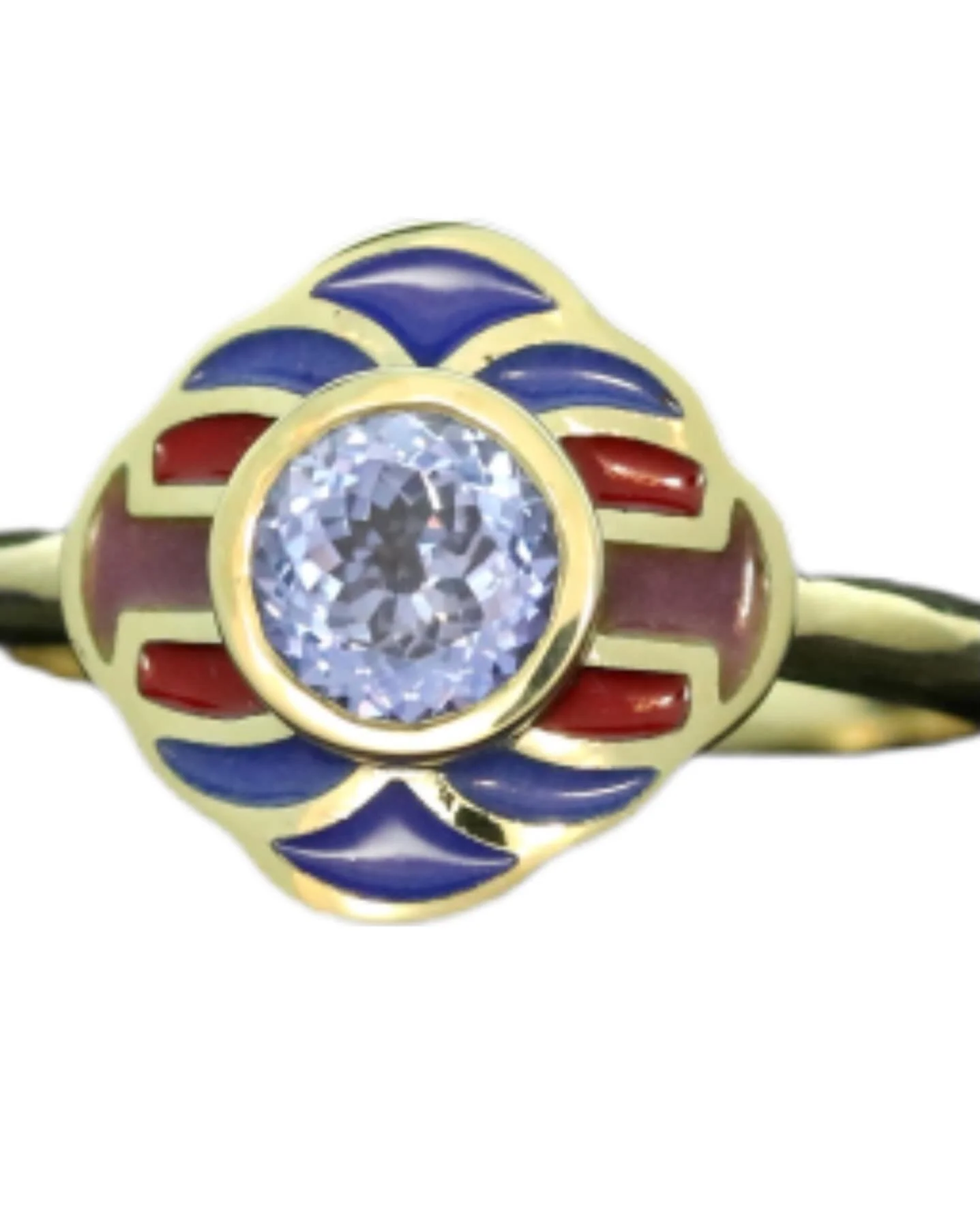 Art deco enamel design and a sparkly radiance make gallery member Holly Hague&rsquo;s creation a one of a kind wonder!