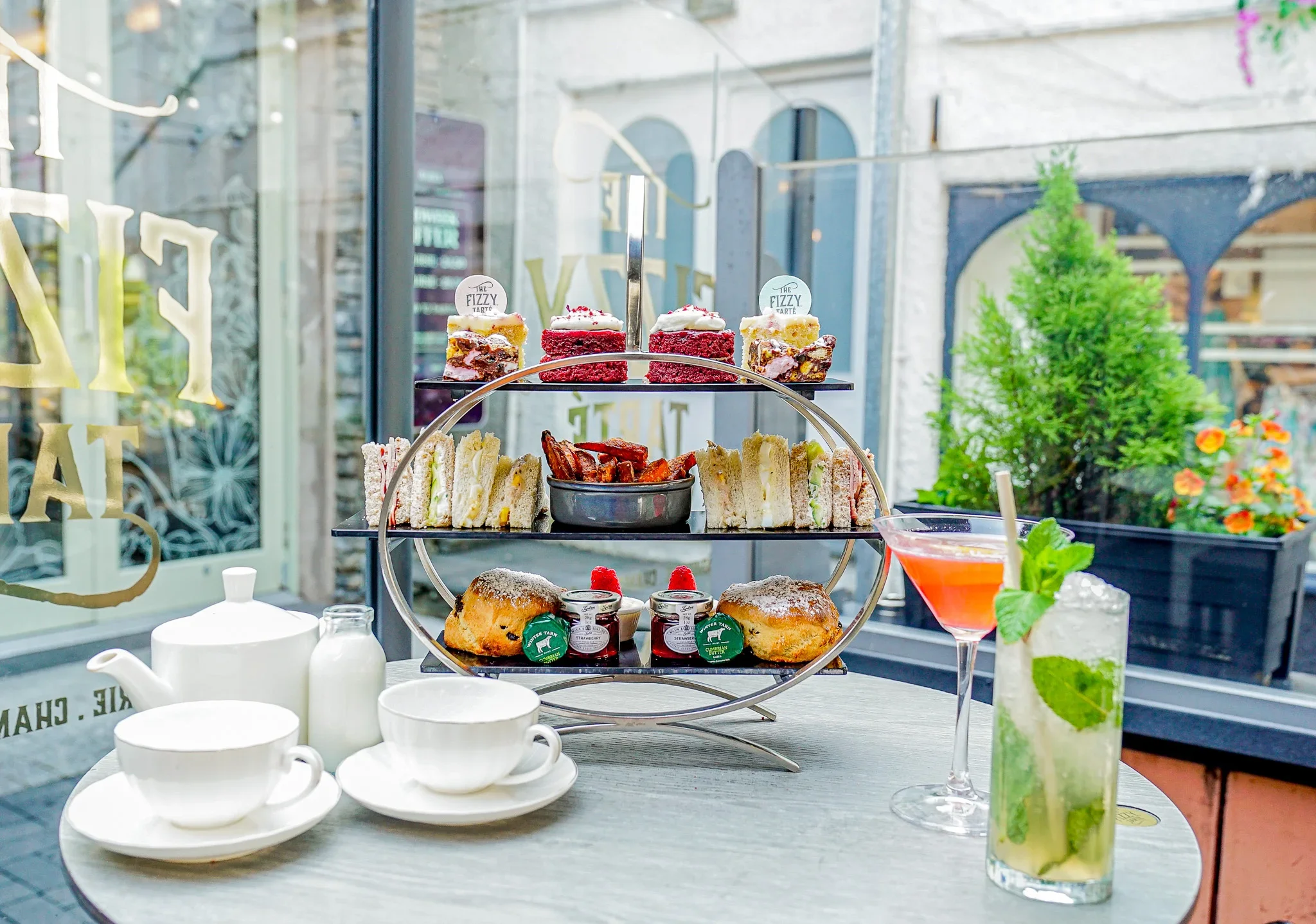 The Fizzy Tarté tea and sandwiches served