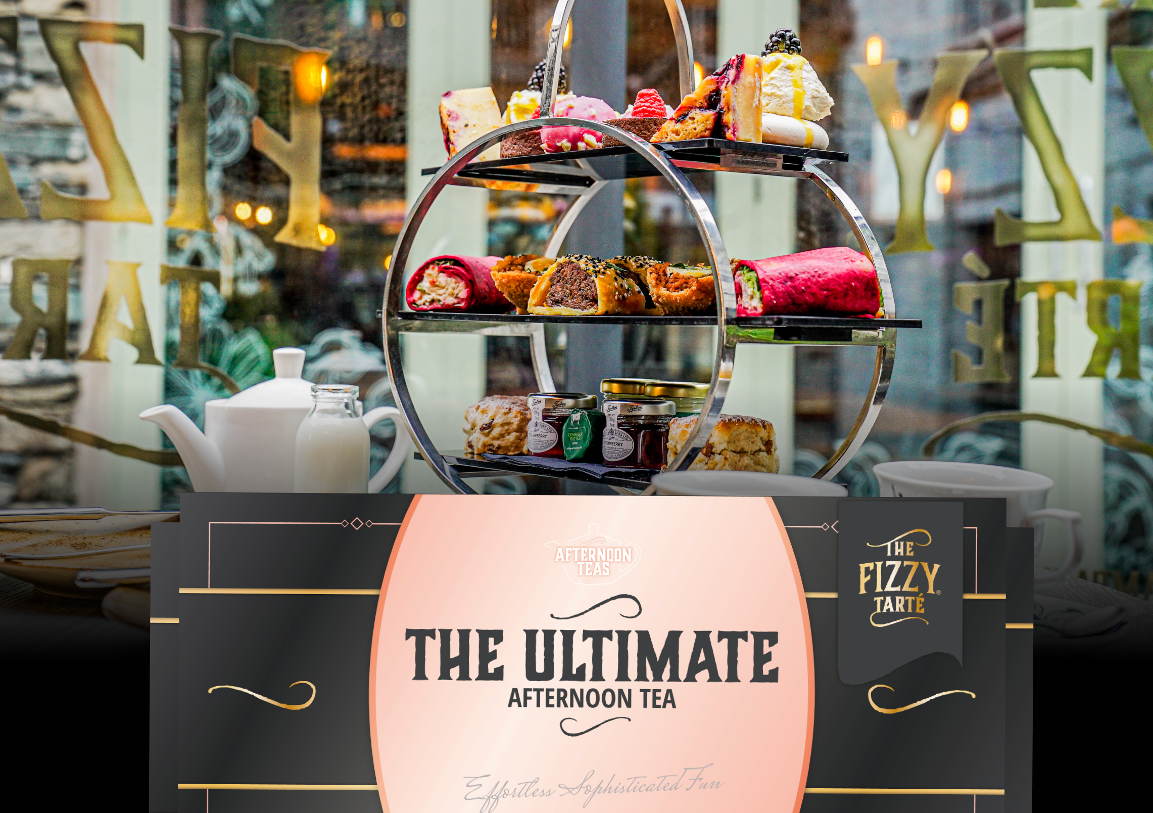 The Fizzy Tarté Ultimate Afternoon Tea for 2 – Gift Voucher