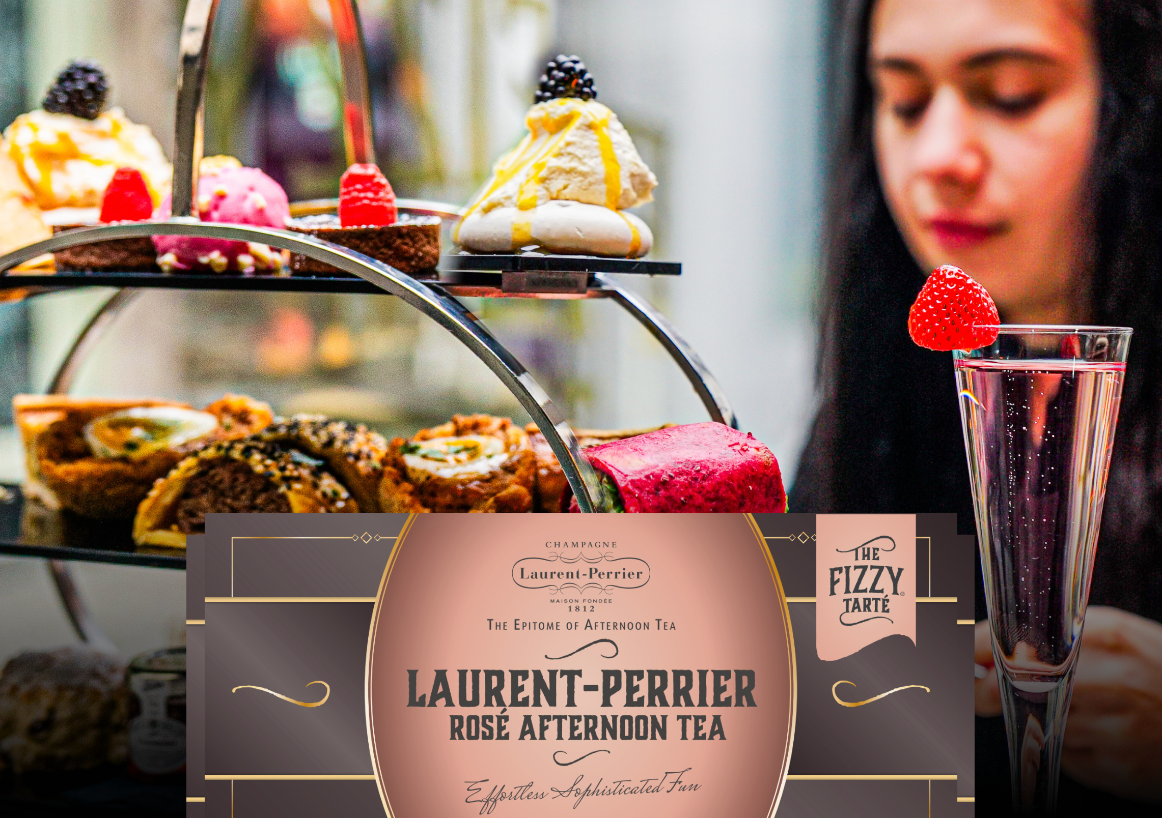 the Laurent-Perrier Rosé Afternoon Tea for 2 – Gift Voucher