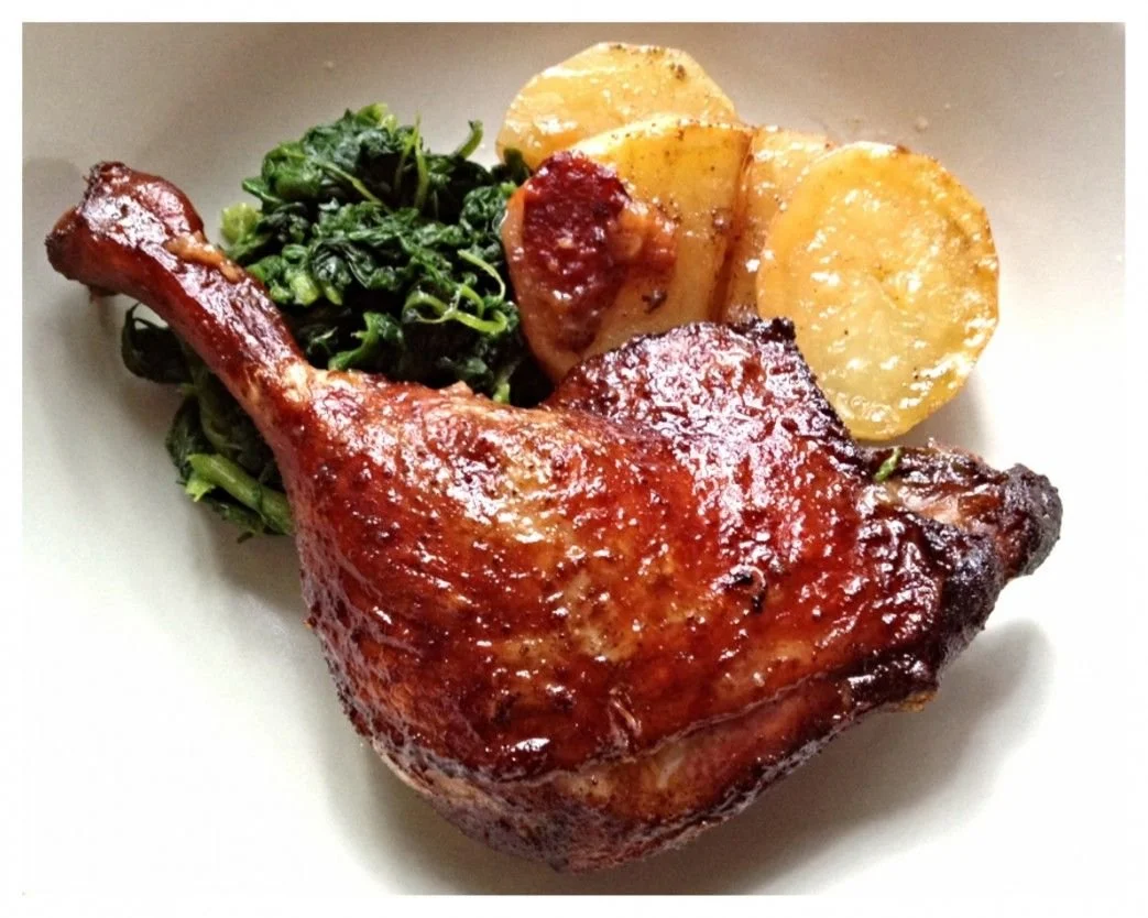 Pan Roasted Duck with Swiss Chard
