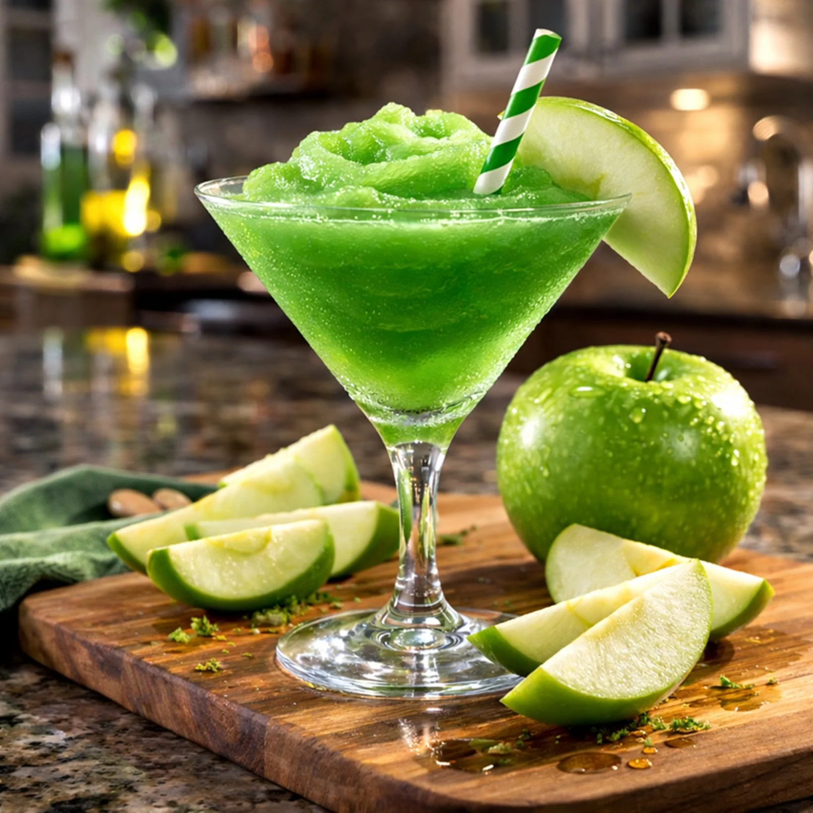 Green Apple Slushy Mocktail