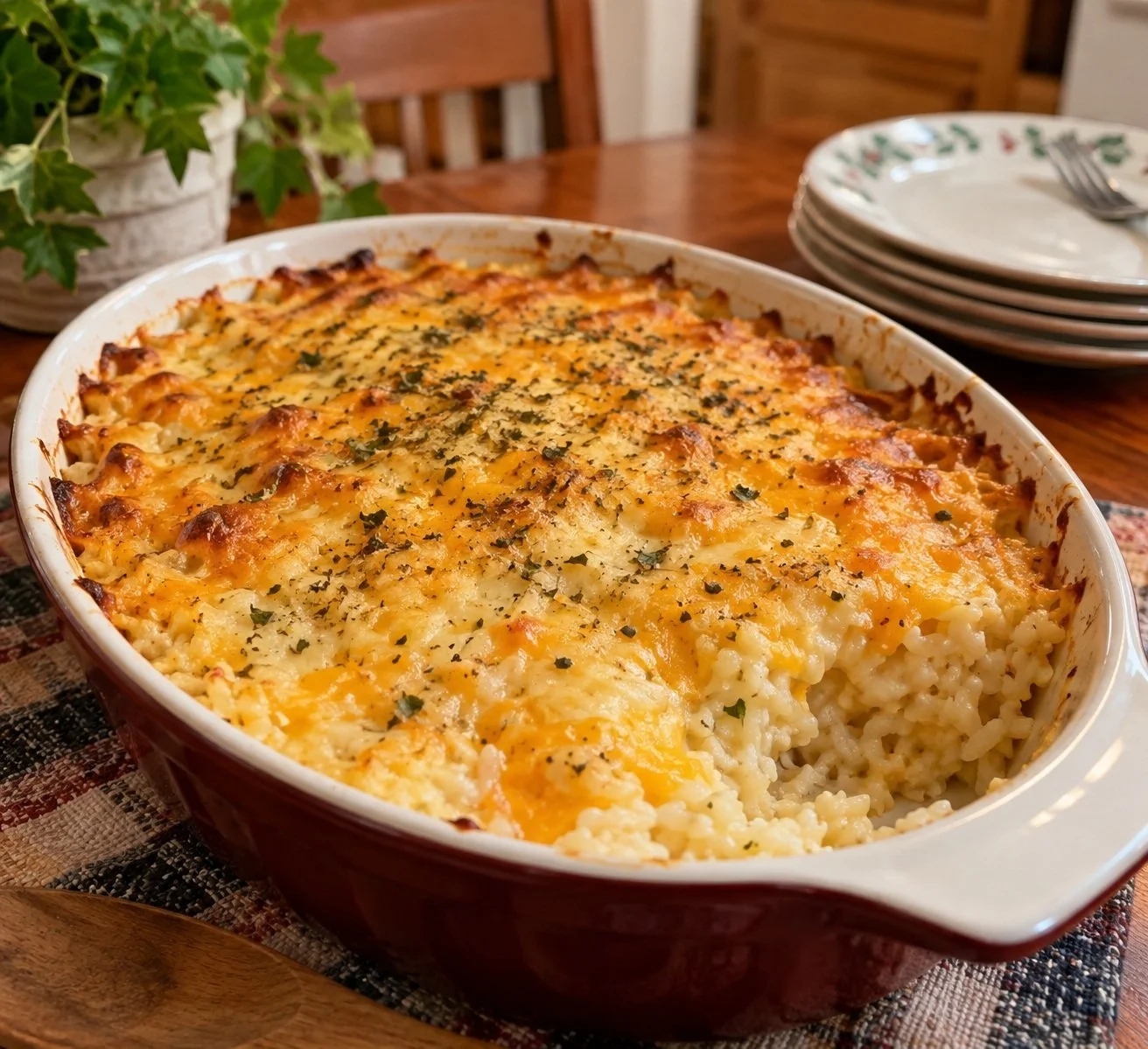Cheesy Herb Rice Casserole