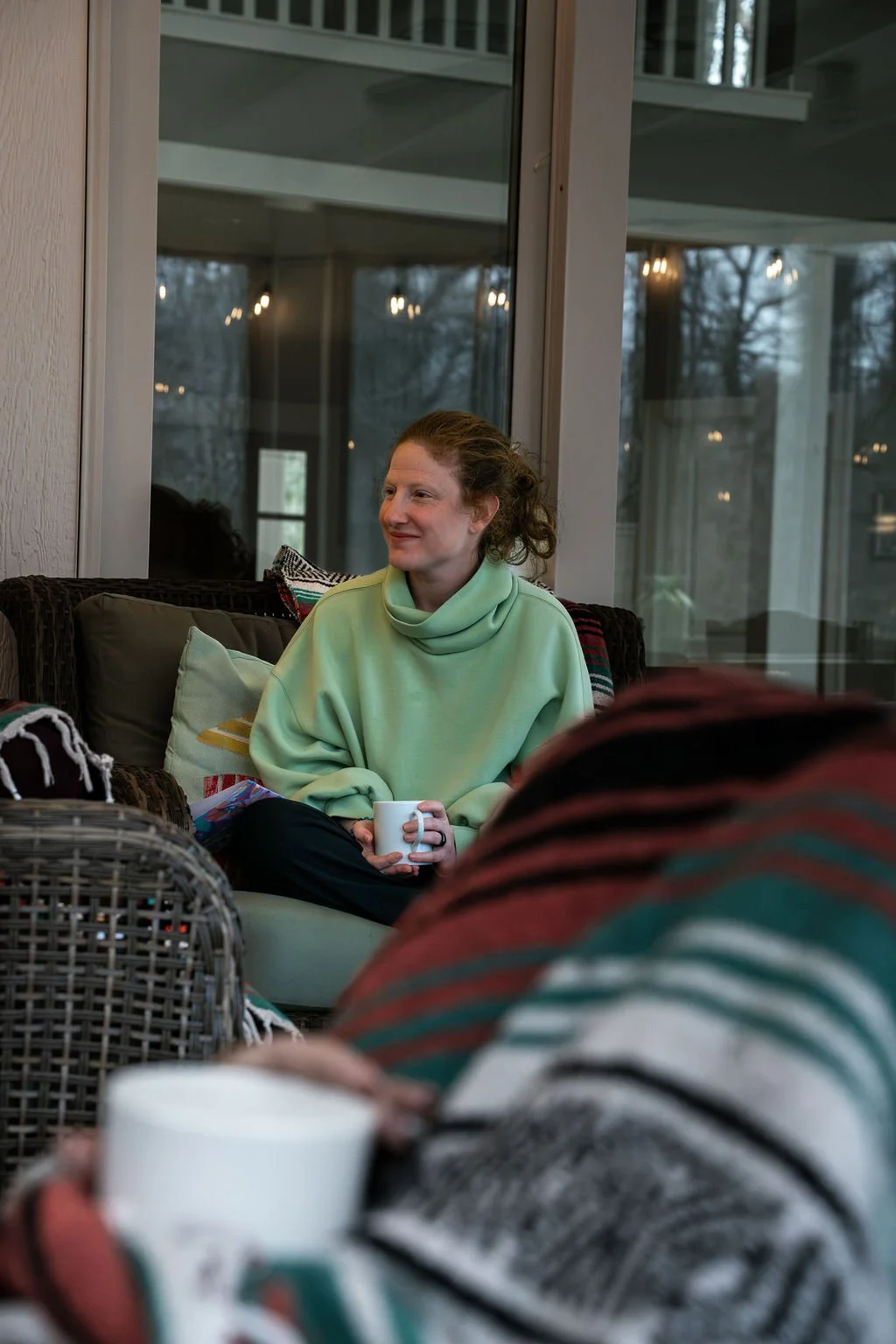 morning chats in the sunroom