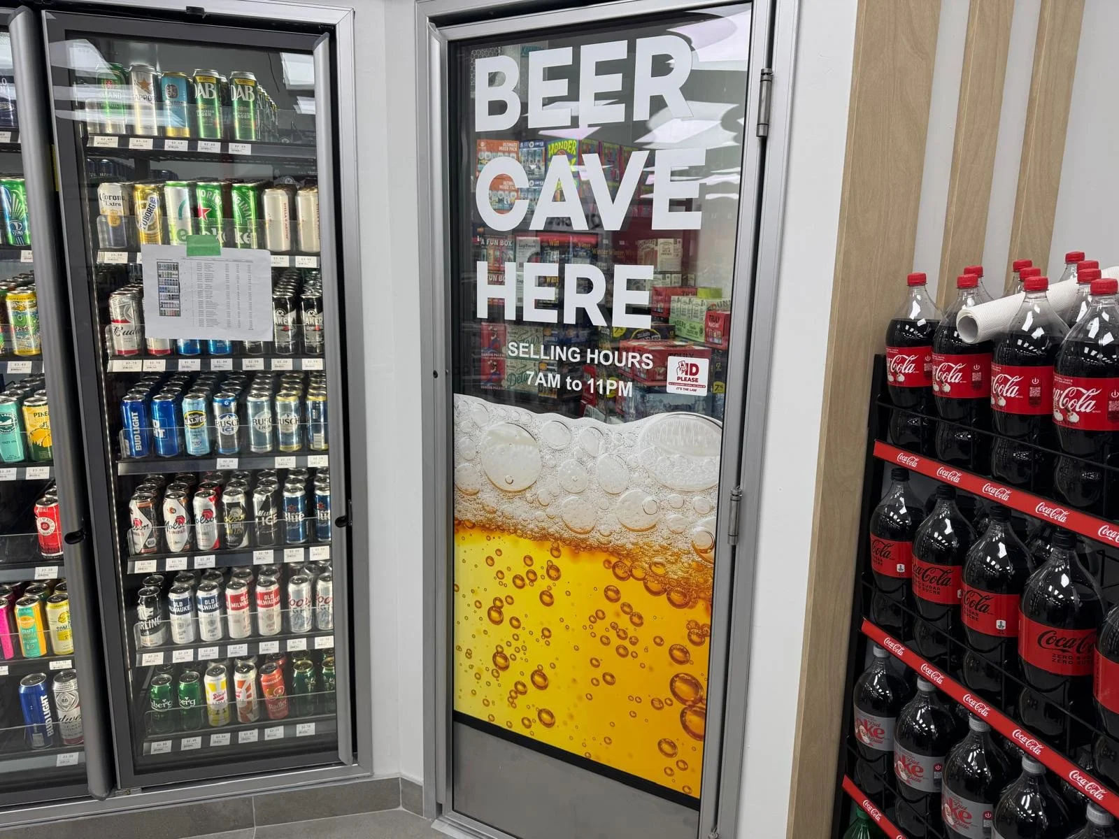 Refrigeration Door Wrap Signage in Ottawa – Custom Cooler Graphics for a Quickie in a Gas Station

The Vinyl Edge designed and installed this custom refrigeration door wrap for a Quickie gas station in Ottawa, transforming standard cooler doors into 