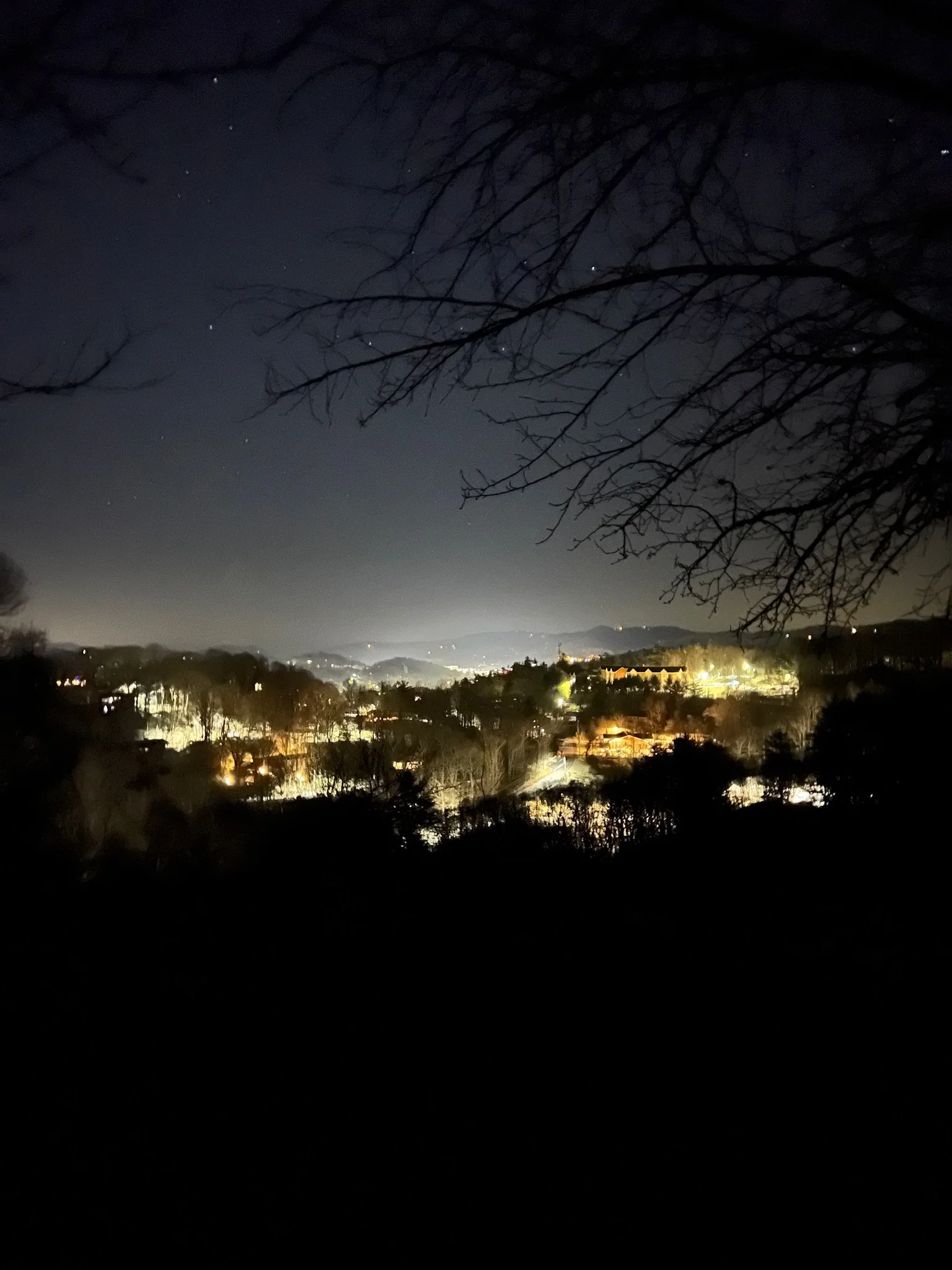 The stars hang so low in this high mountain city.