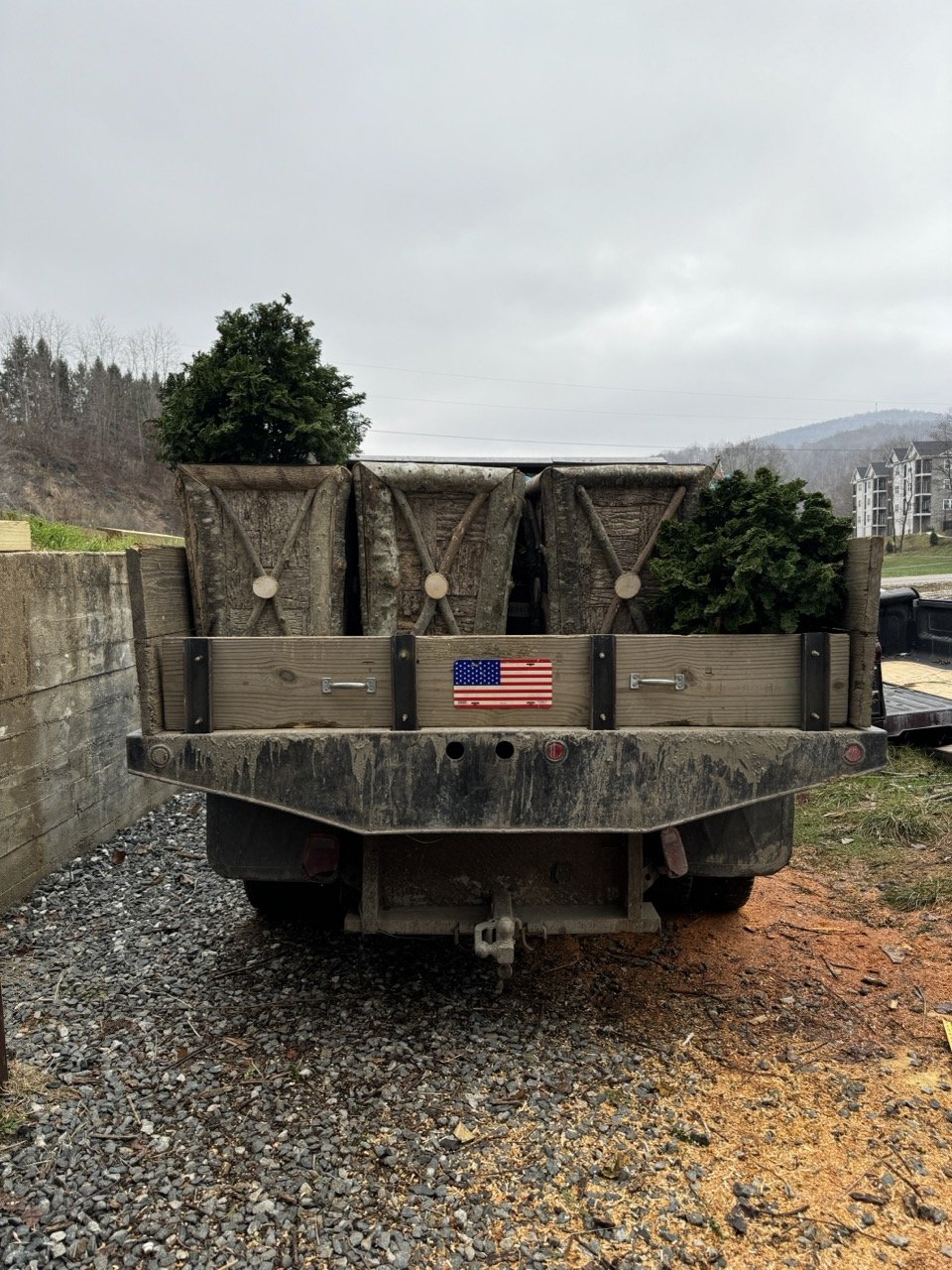 TROPHY PLANTERS on their way to be installed.
