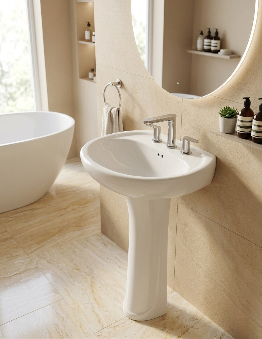 Hennessy & Hinchcliffe — pedestal sink for Canadian residential properties
