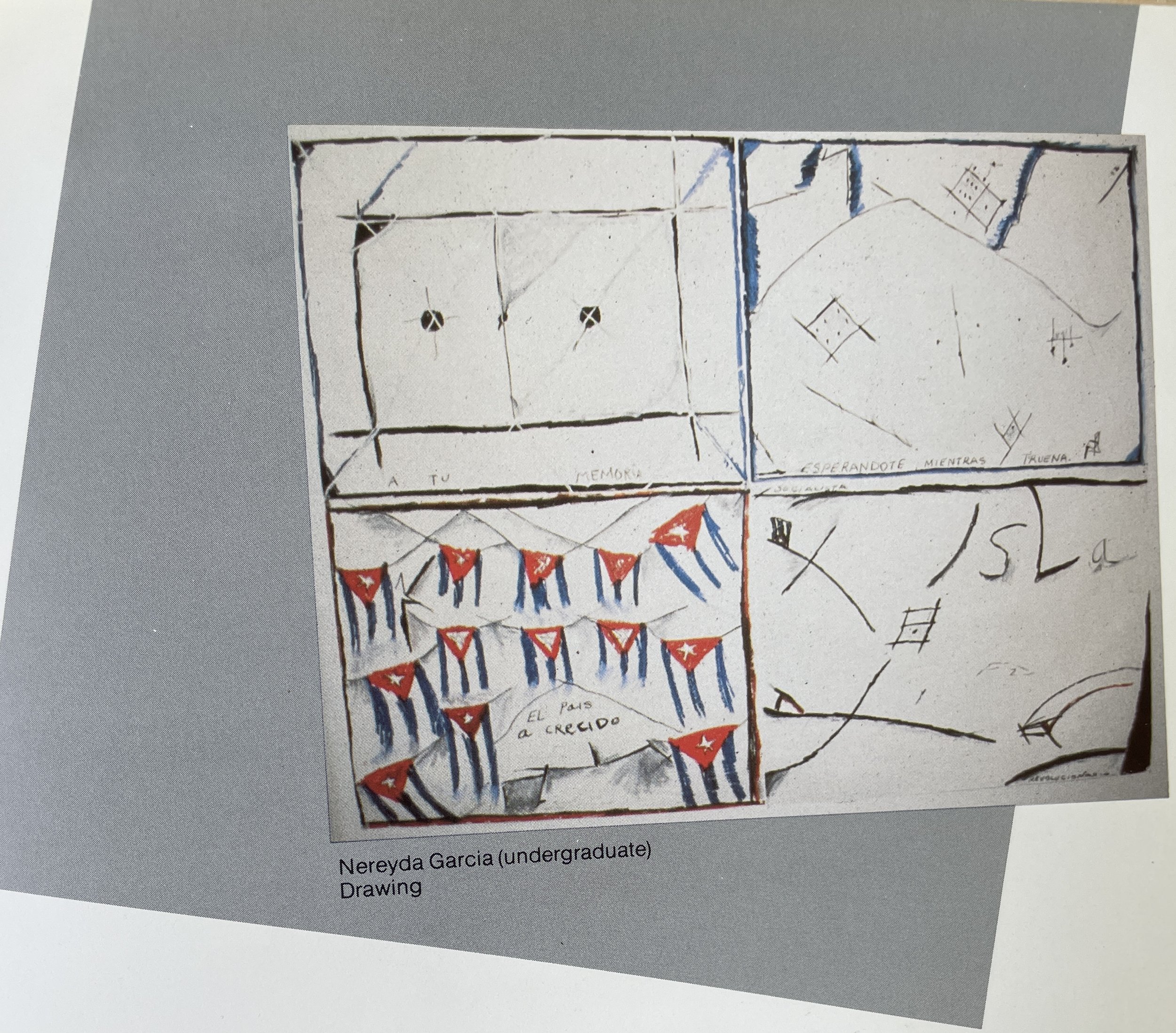 Drawing featured in the catalogue of the SAIC by then undergraduate Nereyda García