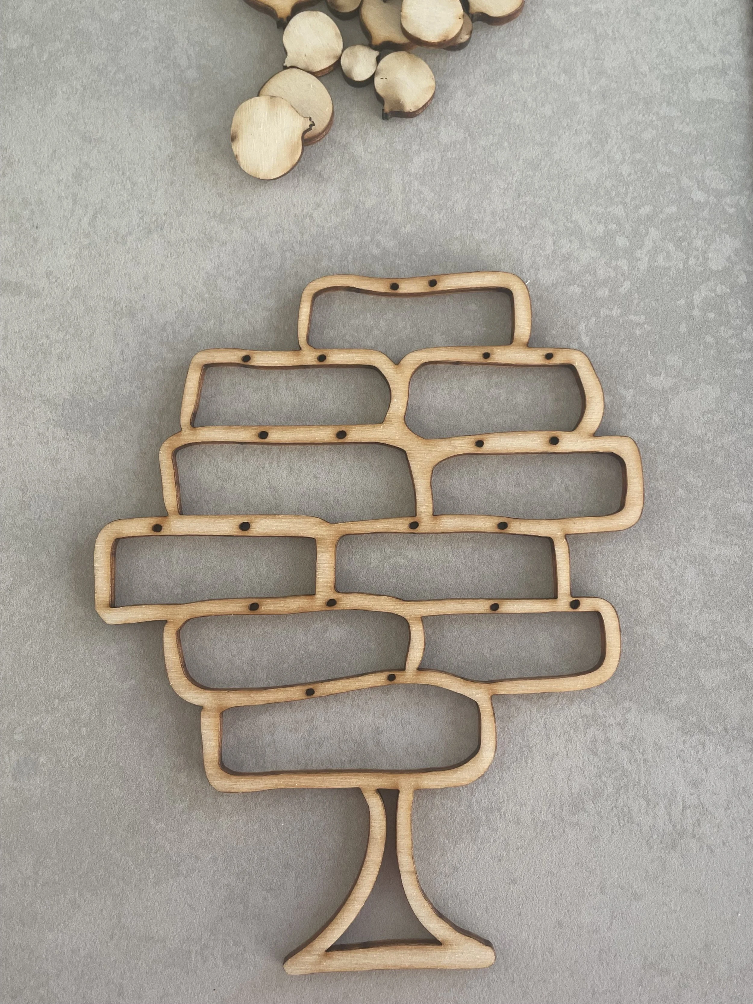 Earring holder laser cut