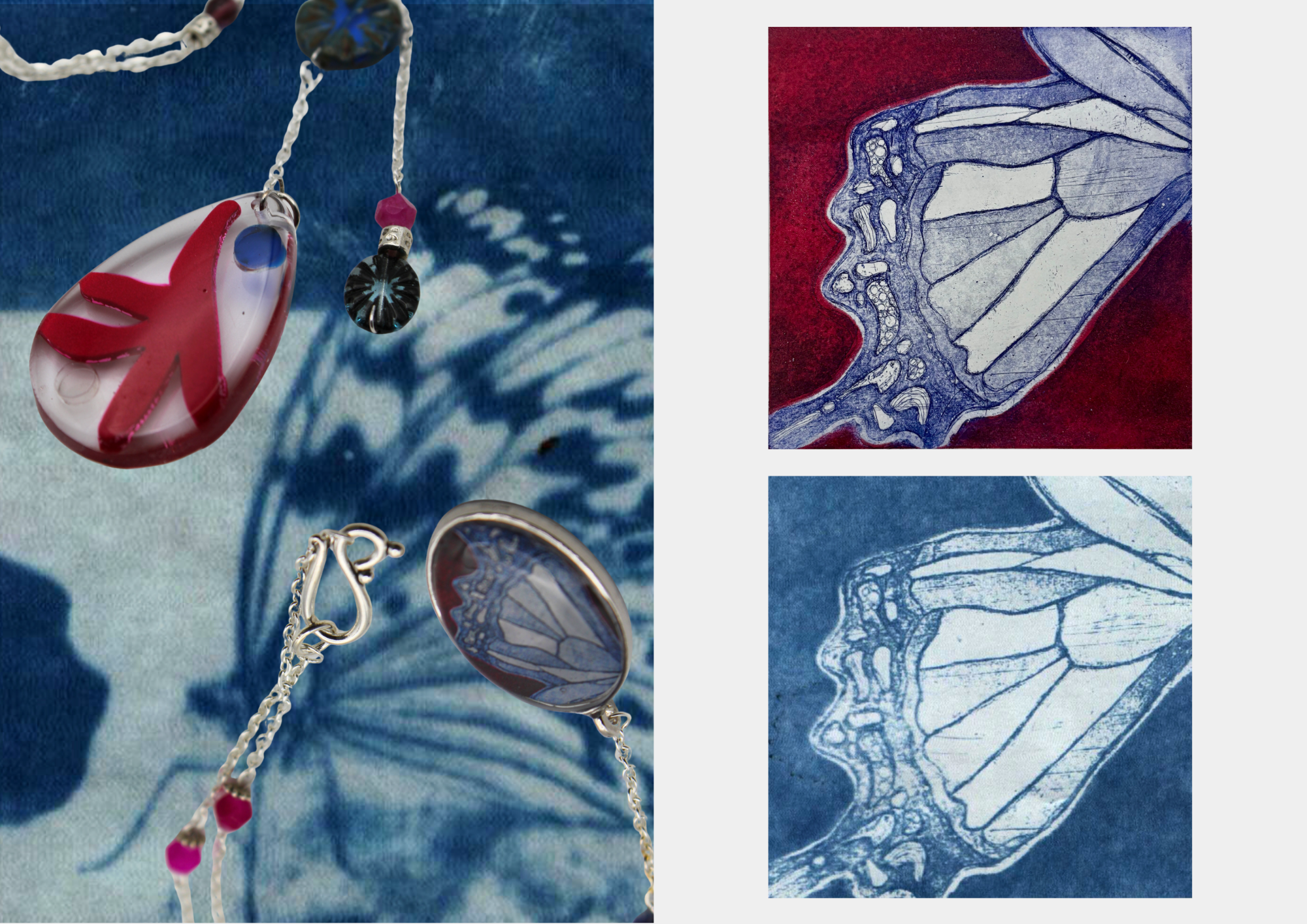 A visual archive zine of the collection combining cyanotype, printmaking, film photography, and product imagery across two themes: Organica and Exposure.