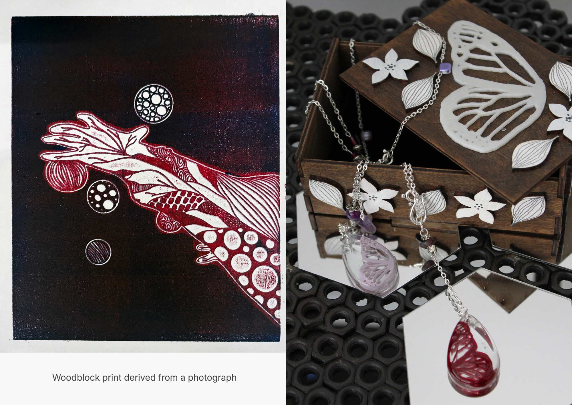 A visual archive zine of the collection combining cyanotype, printmaking, film photography, and product imagery across two themes: Organica and Exposure.