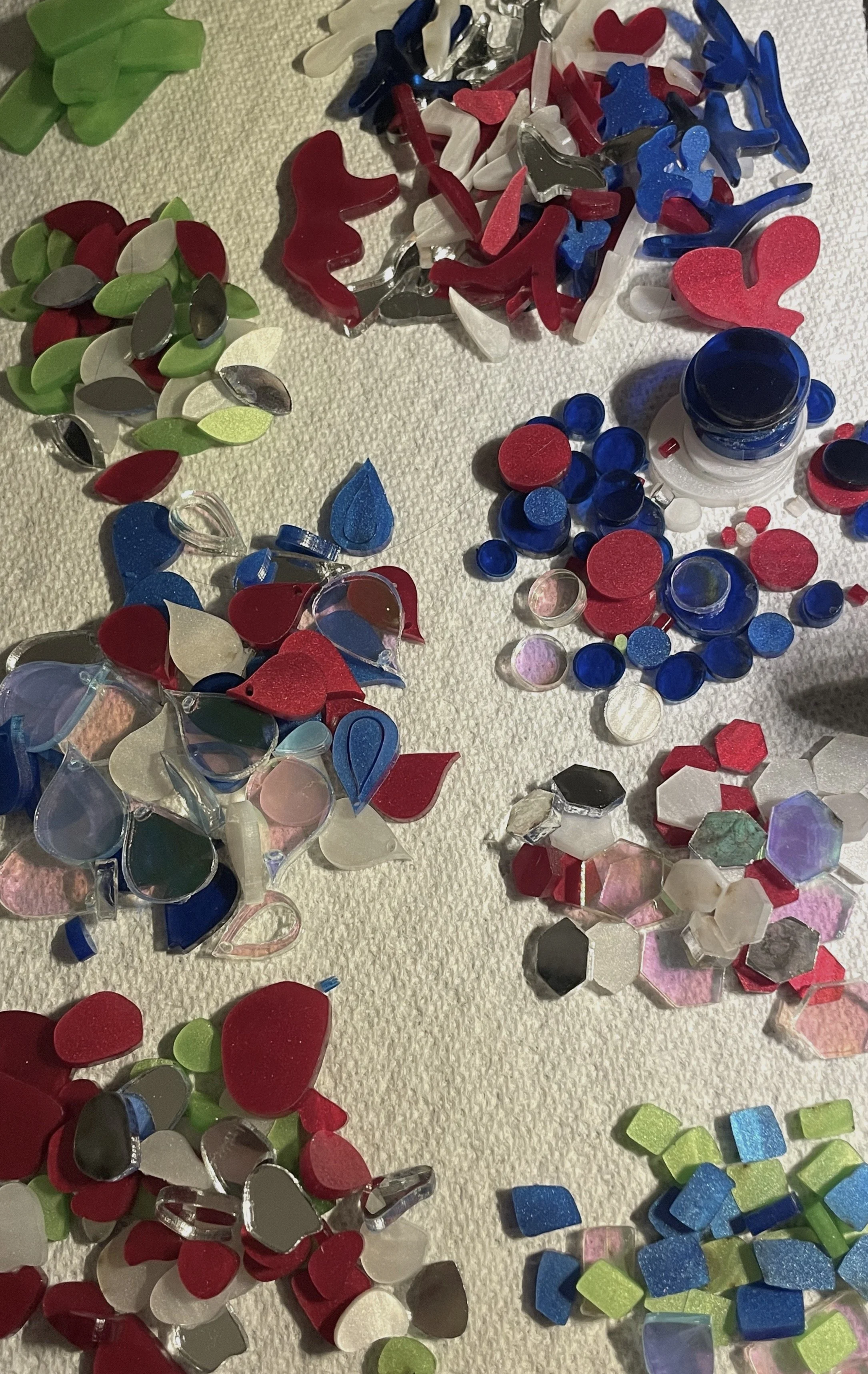 Acrylic pieces laser cut for pendants