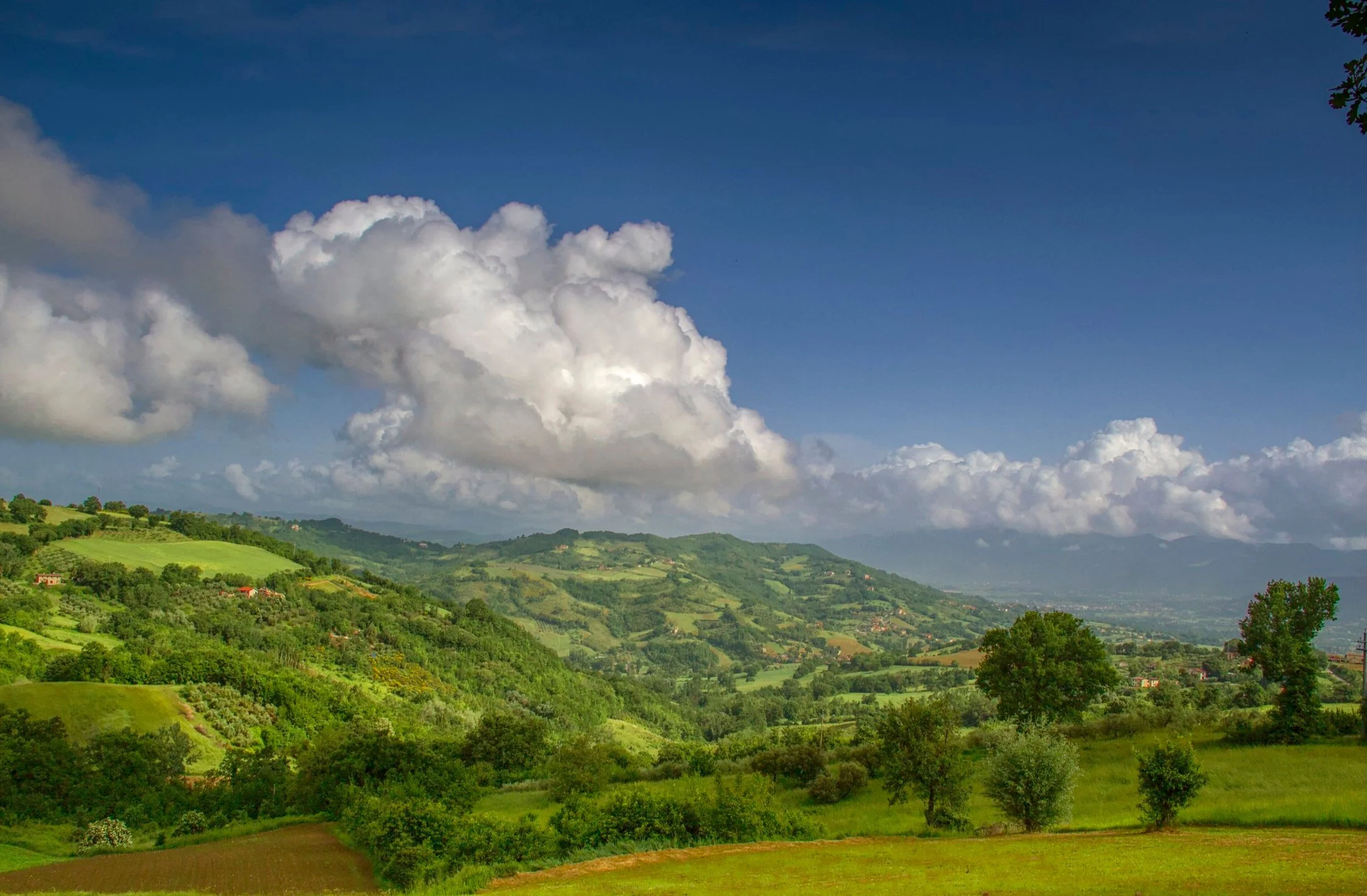 View from the village down into the Val di Gualdo.