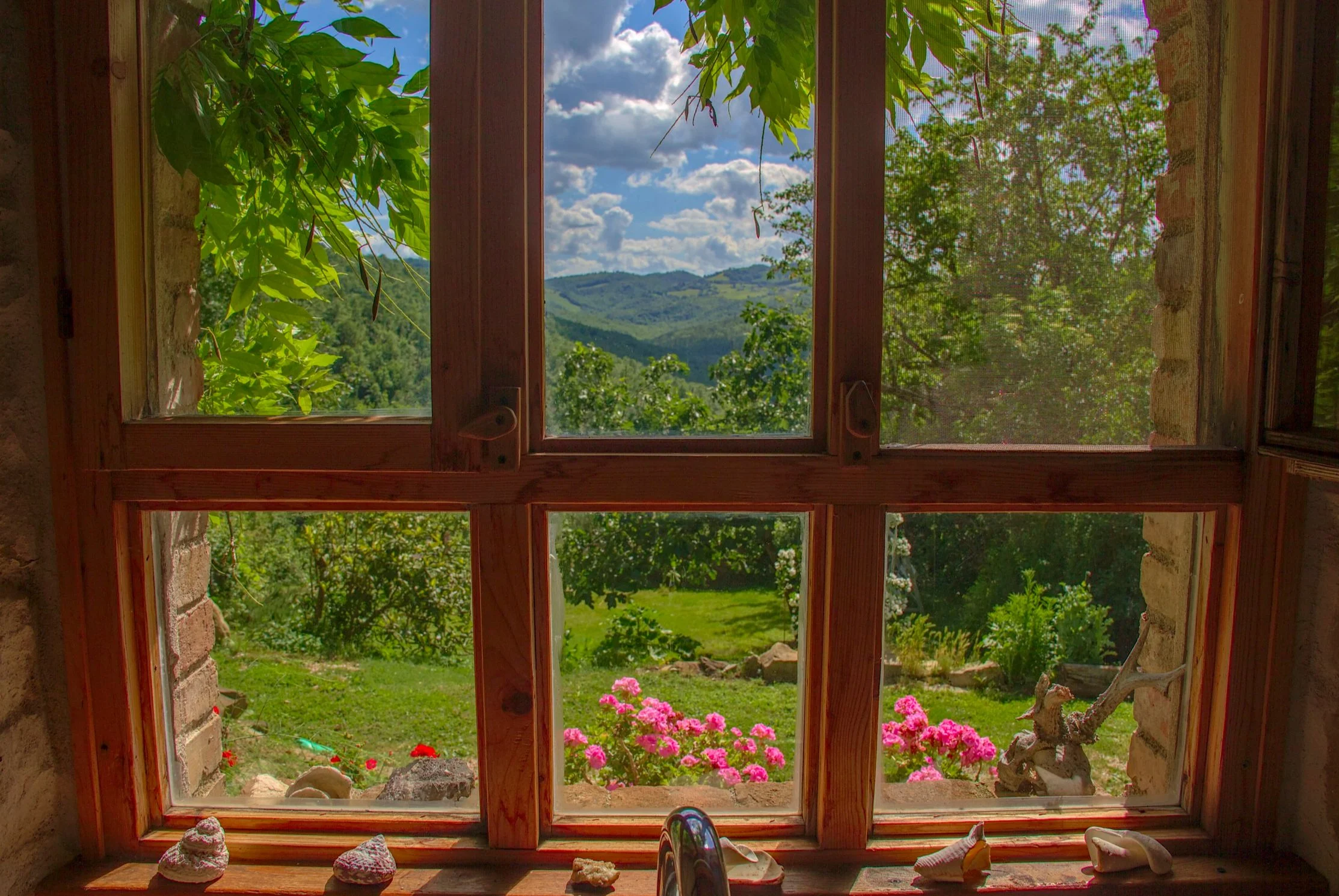 View from the kitchen sink of Casa Angiolina