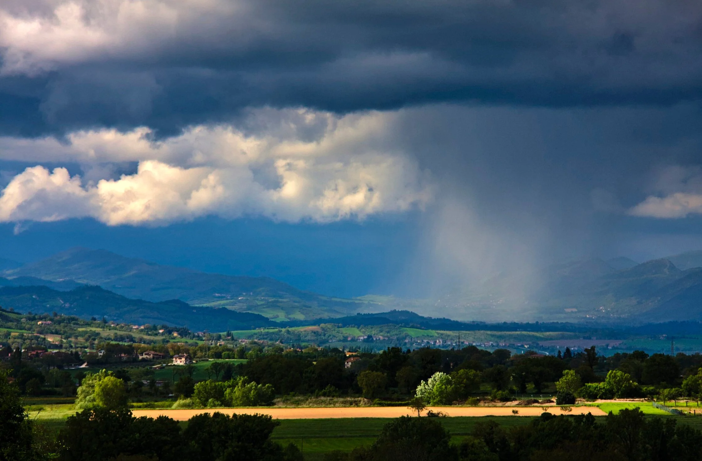 A summer storm looking towards Monte Cucco