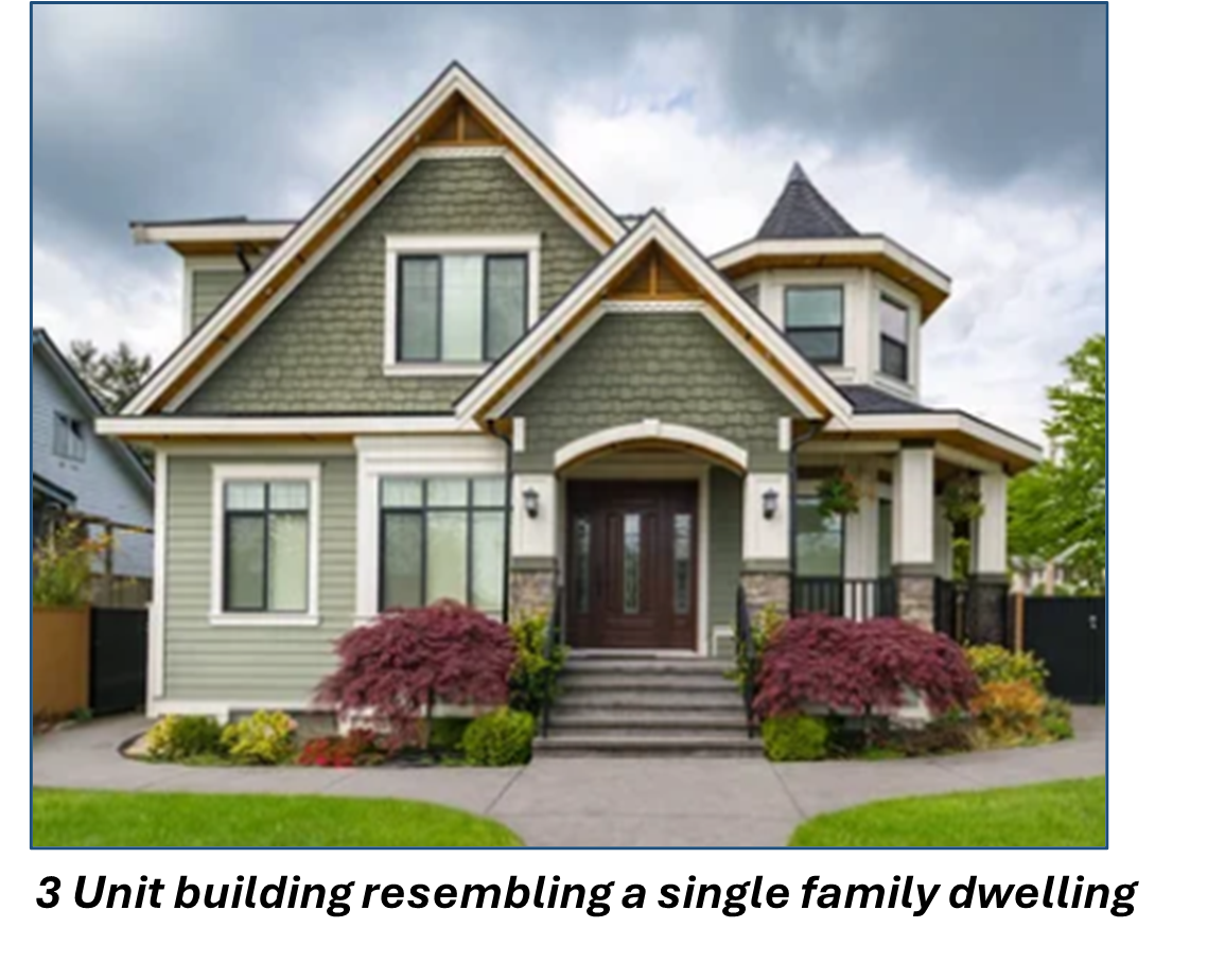 Three Unit Building Resembling a Single-Family Home.png