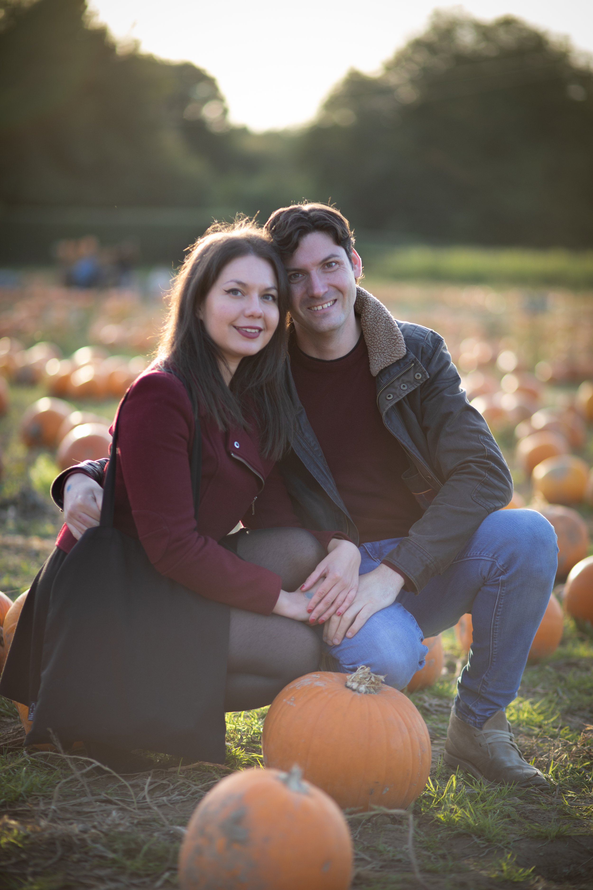 Couple photography in Autumn colours in Sussex by Brighton based Photographer