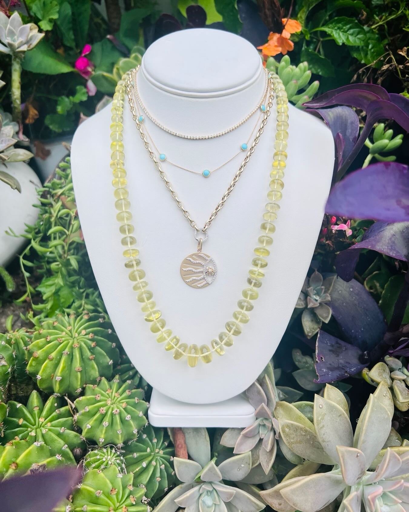Summer jewels and layered stacks. 🏝️💕☀️