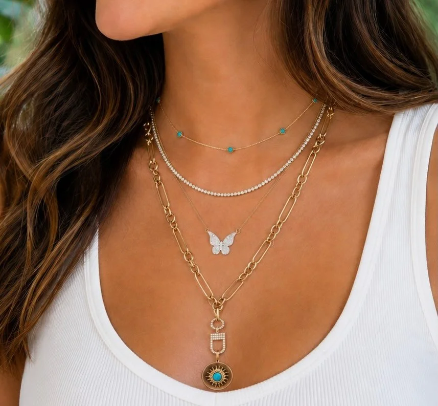 Every good layered look needs a hero! 🦋🤍

#BestofATX #EverydayLuxury #ShopSmall #GoldLayering #WendyWellsJewelry