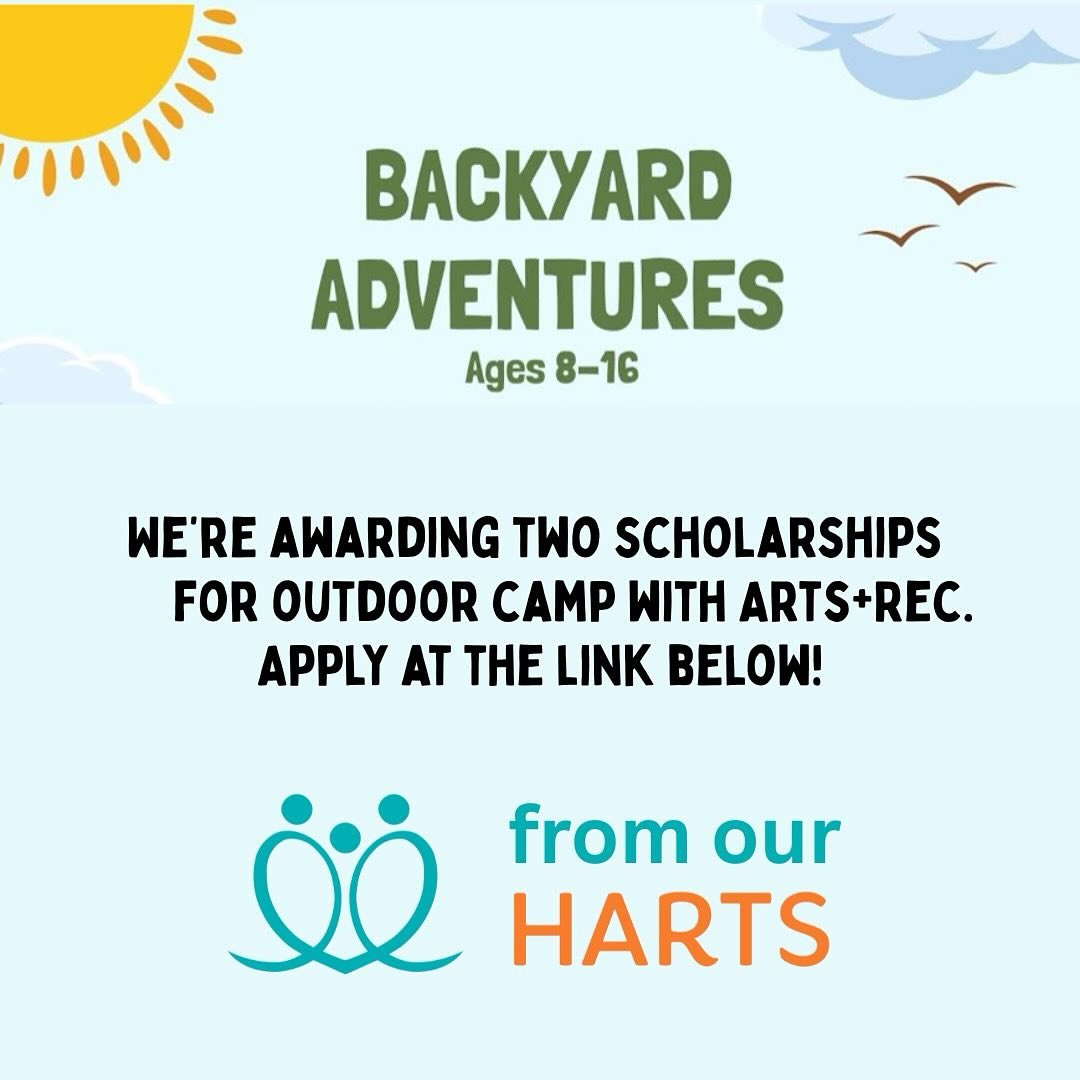 Raising Harts is thrilled to team up with @artsandrecllc for our next &ldquo;From our Harts&rdquo; Scholarship, offering another amazing camp experience for two lucky families of Autistic kiddos, ages 8-16.

Want to learn more? Find all the details a