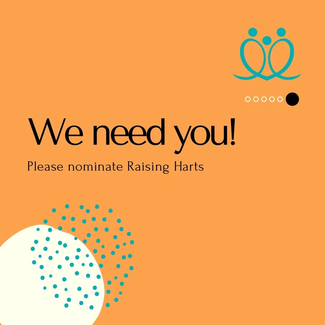 Raising Harts is hoping to move forward in Best of the South Shore, but we can&rsquo;t do it without nominations. If our community has made a difference in your life, please take a moment to nominate us.

Head to the link below (clickable link availa