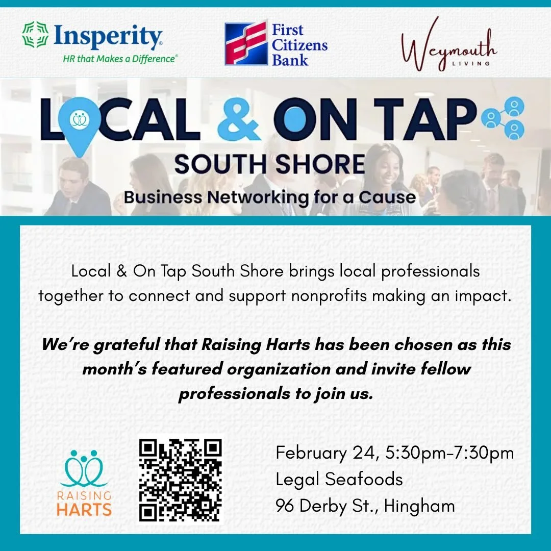 If you&rsquo;re a local professional looking to broaden your network while supporting your favorite nonprofits, this event is for you. We&rsquo;re honored that Raising Harts has been selected as this month&rsquo;s featured organization. 

Come mingle
