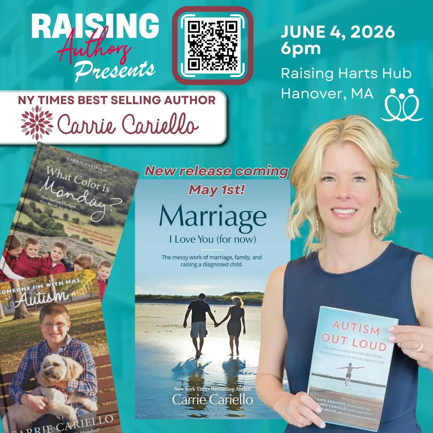 We&rsquo;re so excited for this one! On June 4th, our own Sophia will be sitting down with NYT bestselling author Carrie Cariello at the Raising Harts Hub for a fireside chat, followed by opening the floor to the audience for a Q&amp;A, and wrapping 