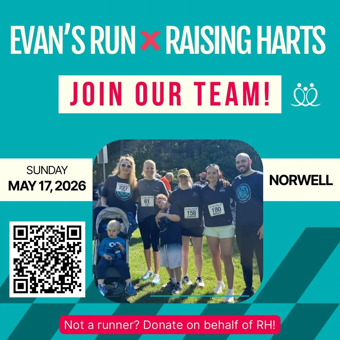 WOW WOW WOW! 
We have over 20 runners on the Raising Harts Evan&rsquo;s Run team!

It&rsquo;s not too late to join our team, come support on the day of the run, or donate.
Follow the QR code or head to:
https://runsignup.com/RaceGroups/135266/Groups/