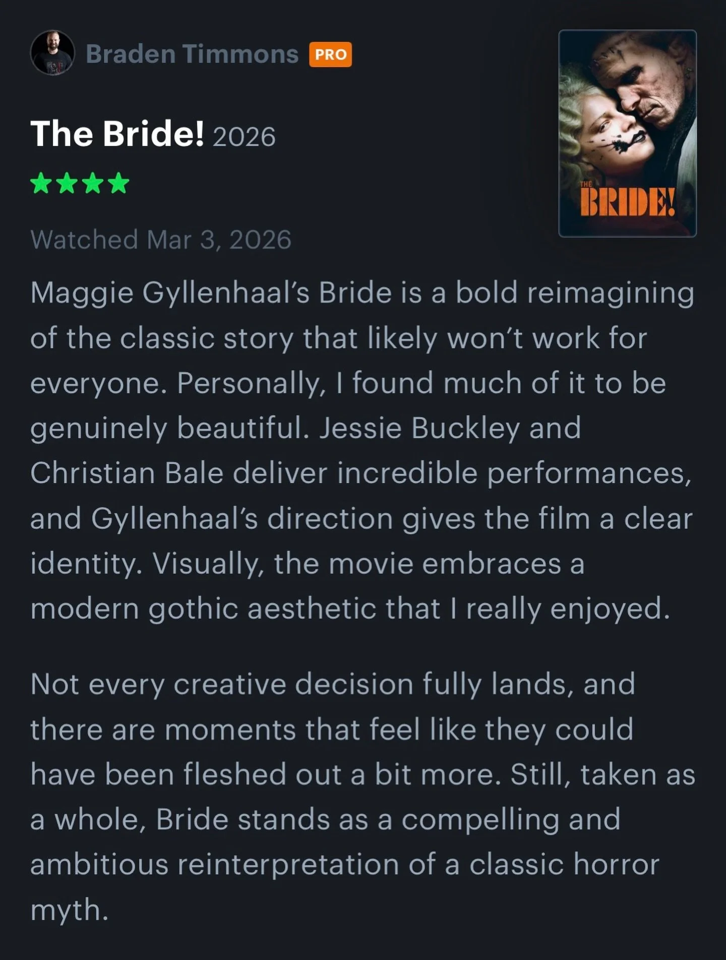 #TheBrideMovie