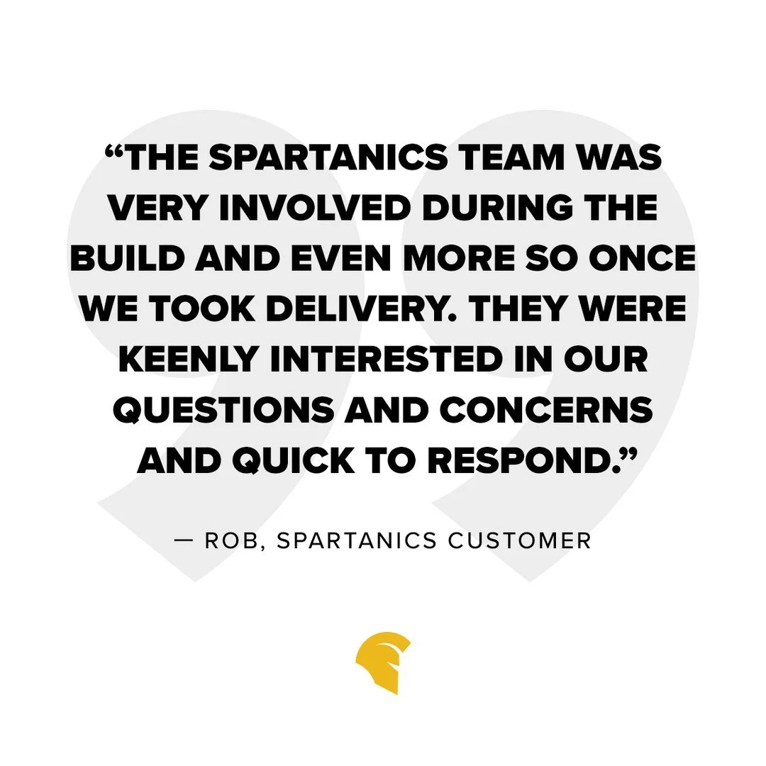 We appreciate each one of our customers for taking the time to share their experience with us!

"The Spartanics team was very involved during the�build and even more so once we took delivery. They were�keenly interested in our questions and conc