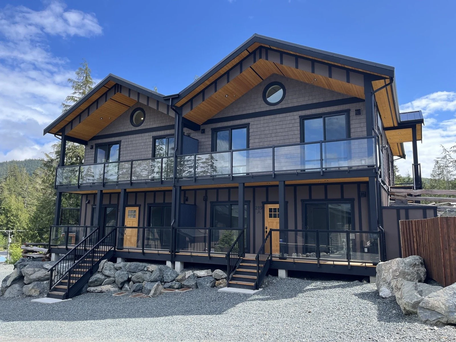 Green Isle Homes & Timberworks timber-frame project, Waters Edge, May 2024