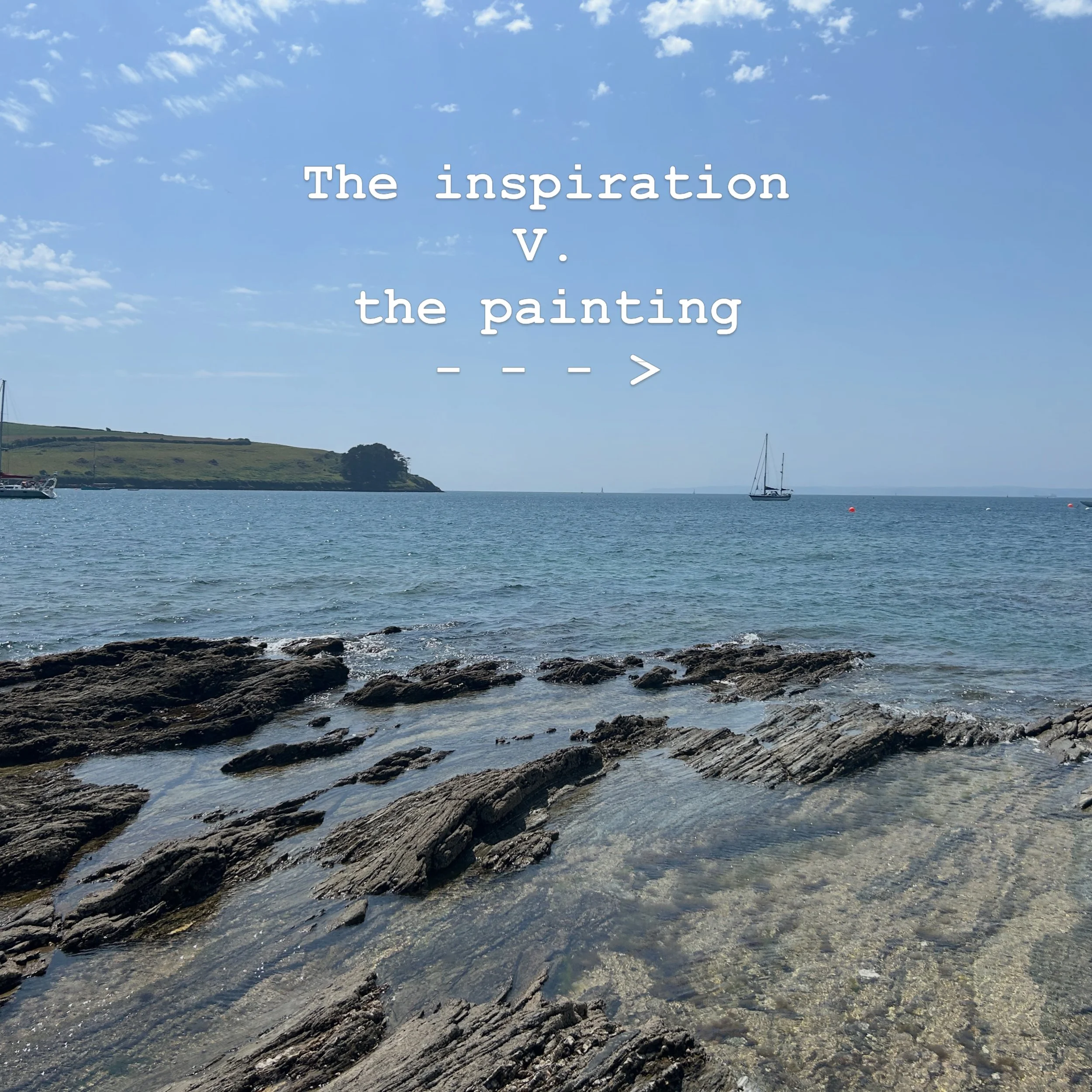 The place where it all starts.

Every painting begins with time on the coast, near or in water. I then set to work in the studio, enjoying every step of the process, from mapping out the landscape to mixing colours and making marks, and seeing shapes