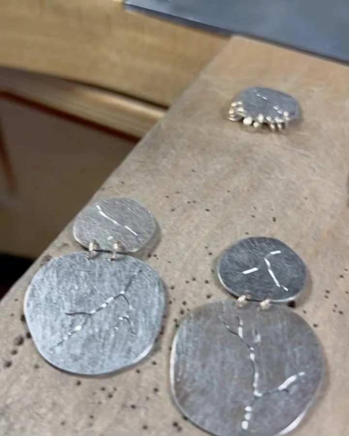 these new earrings are ready for ear-wires and patina. 

see them in person @craftcontemporary 12/2+ 12/3 

and 

@jivitajewelry STUDIO GARDEN EVENT 12/9. 

* more details in my profile