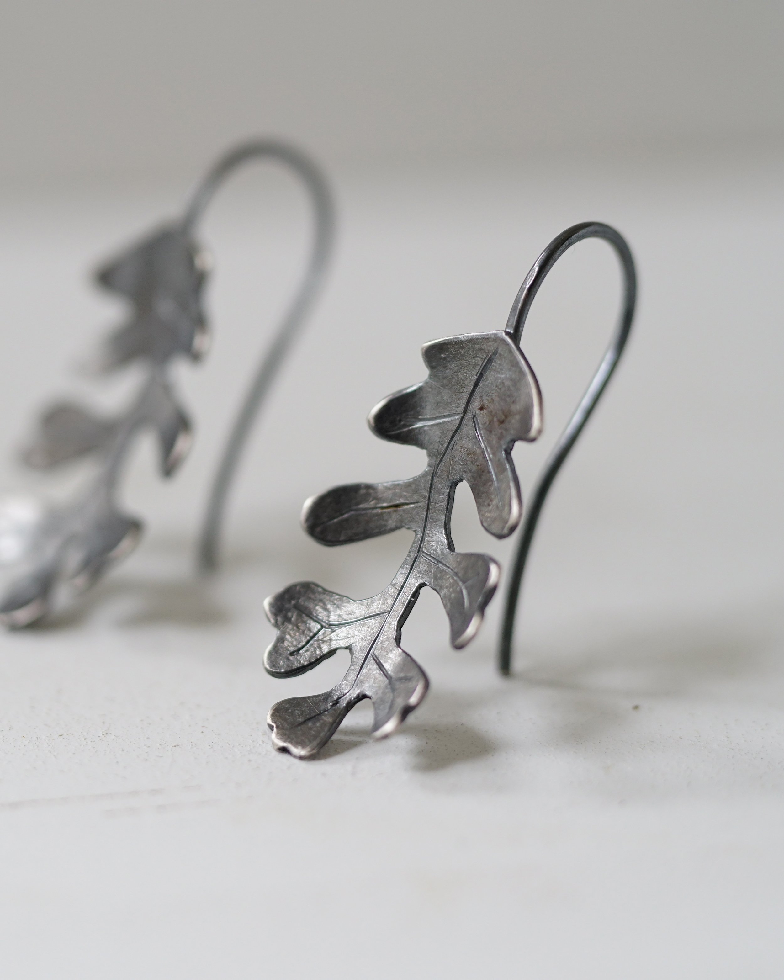 Oak Leaf Drop Earrings_third photo.jpg
